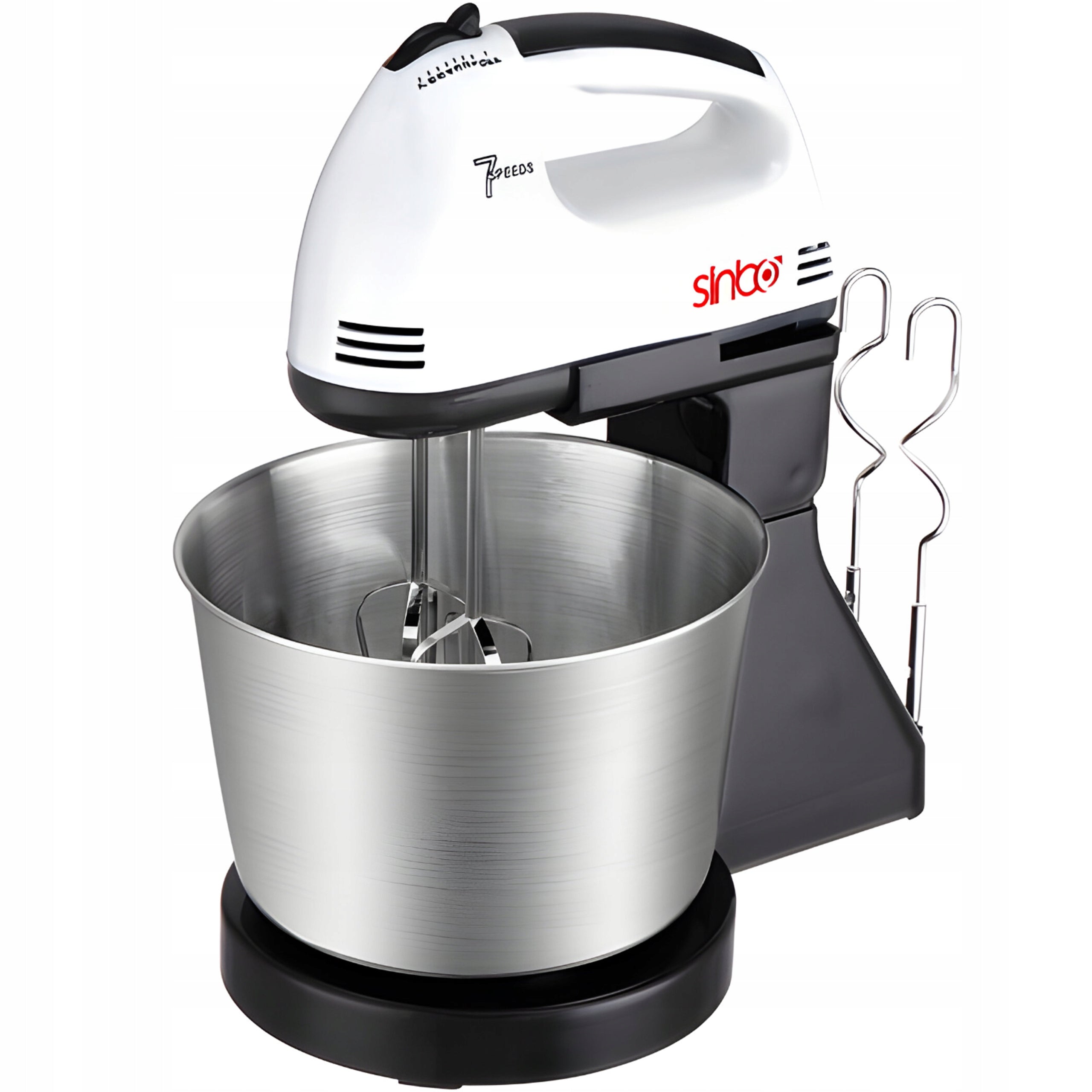 2x Hand Mixer Food Processor With Large Bowl 7 Speeds 4 Tips 450w Brand RETOO