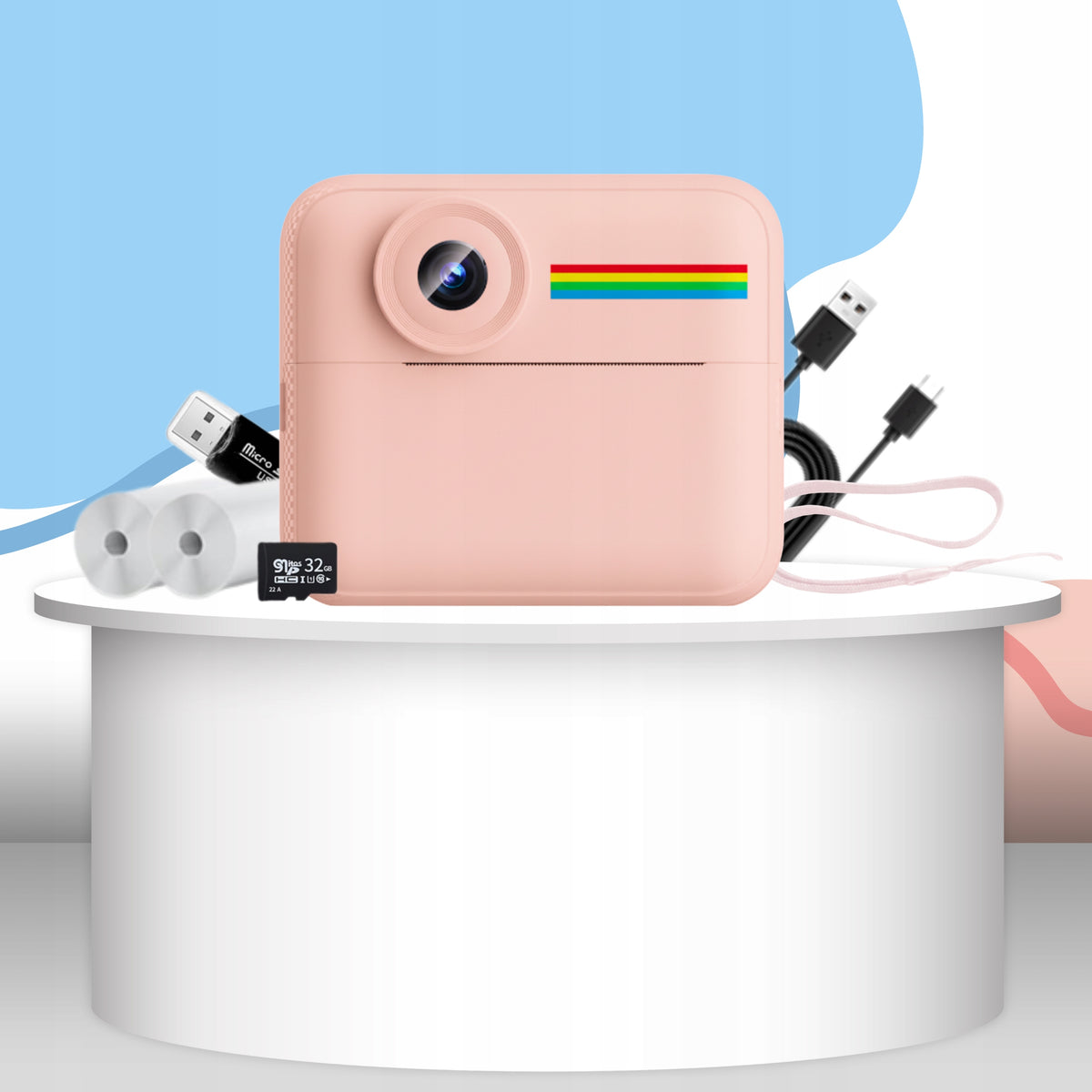 2x Instant Camera Innexo In22 Roses With Video Recording And Card 32