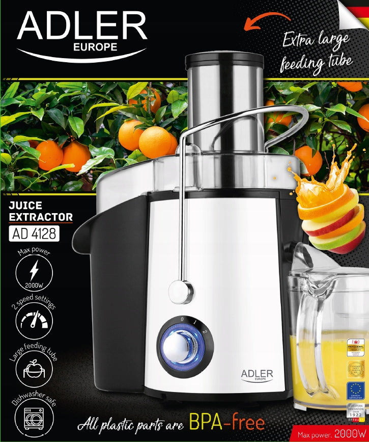 2x Juicer ADLER AD 4128 Dominant color white