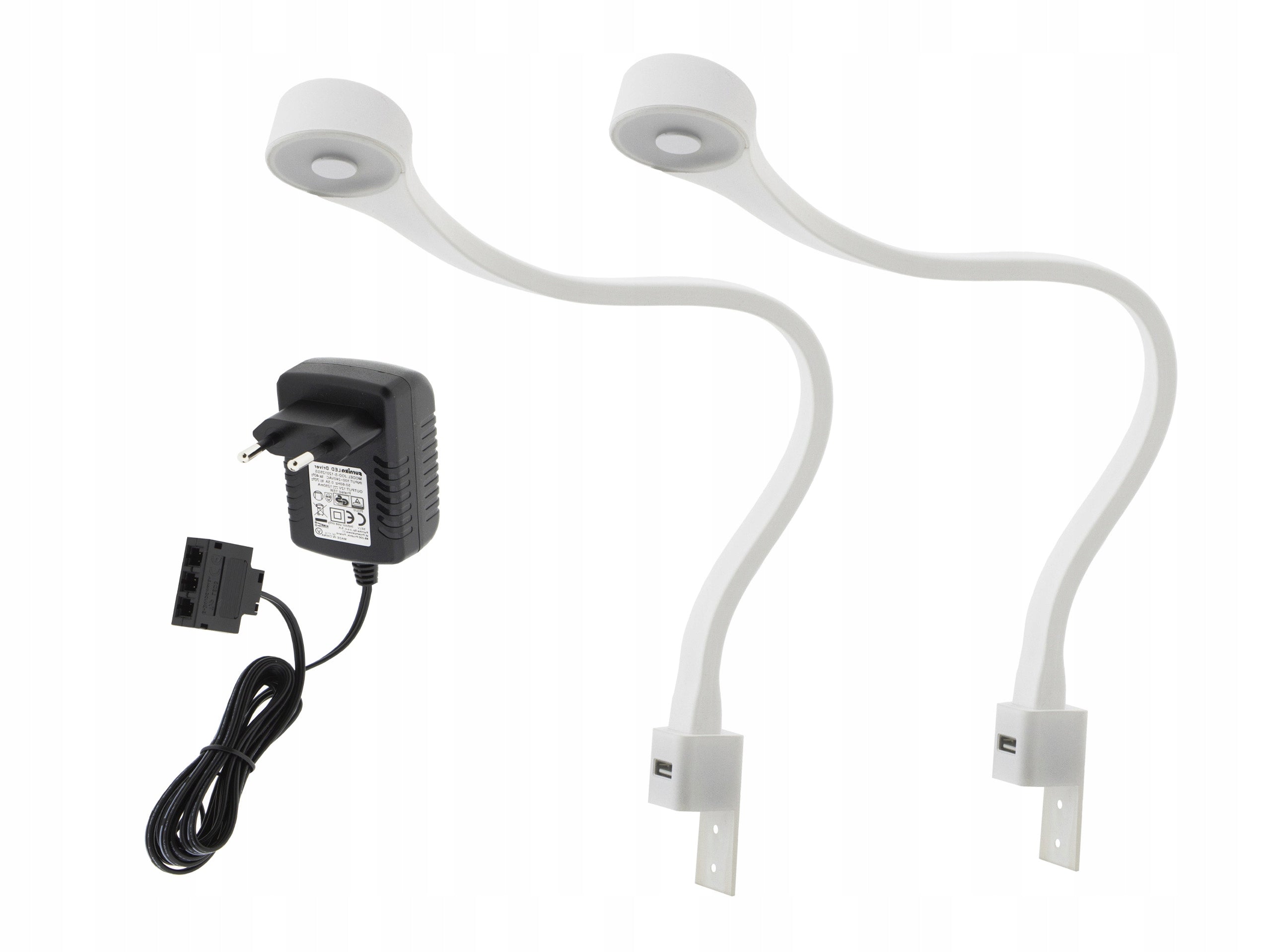 2x LED Night Light for Bedroom Reading Bed Flexible White FLEXI R Set