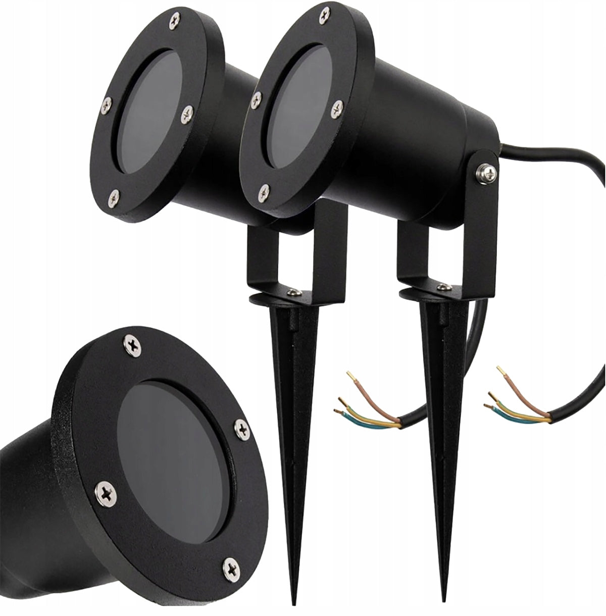 2x LED REFLECTOR Garden Lamp with Cable