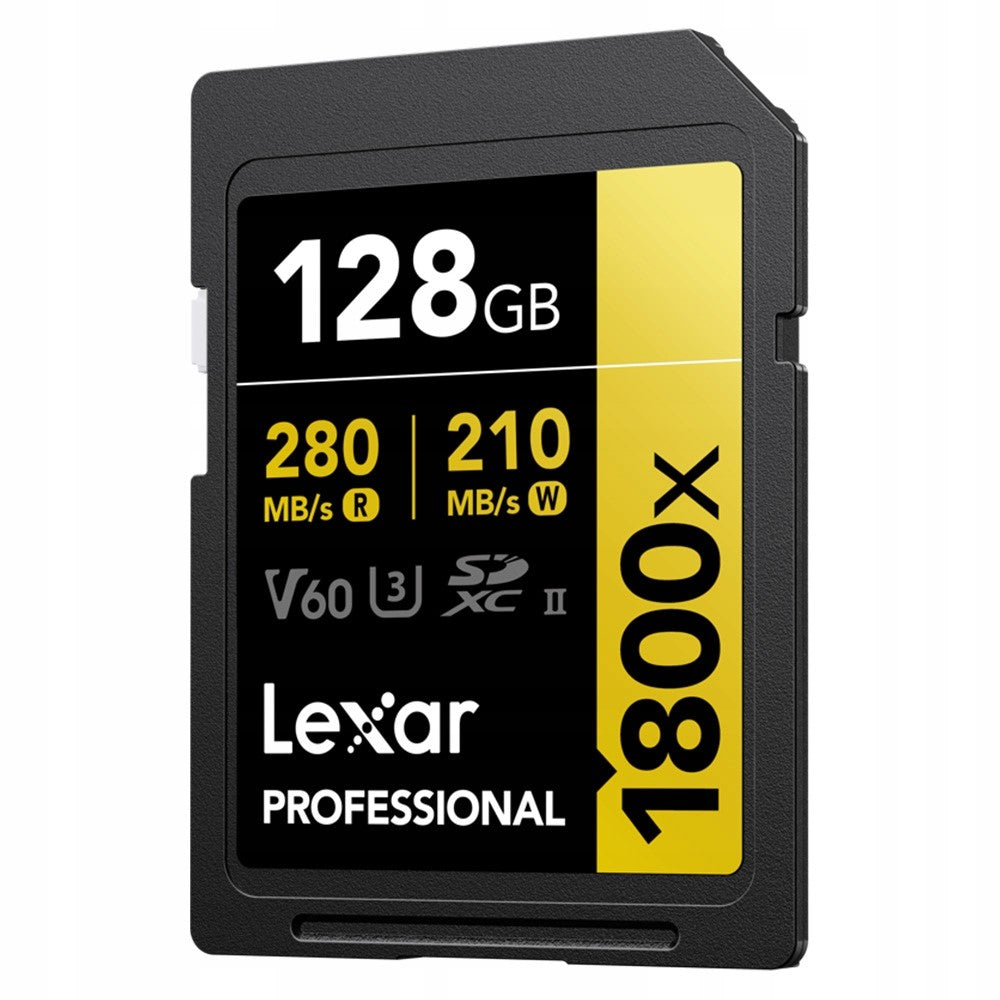 2x Lexar SDXC 128GB 1800x UHS-II V60 memory card Manufacturer Lexar