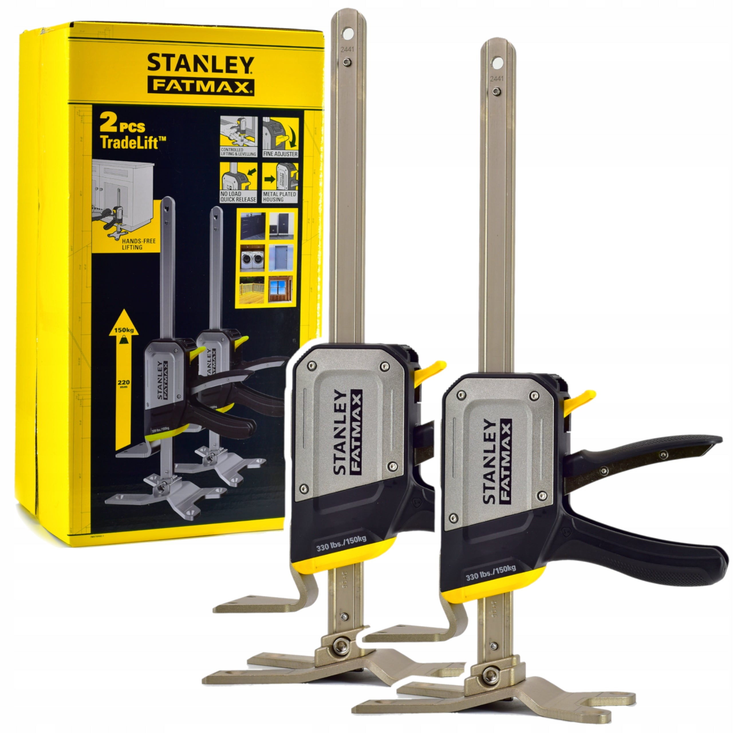 2x Lift STANLEY FATMAX TradeLift 150 kg FMHT83552-1 quick release