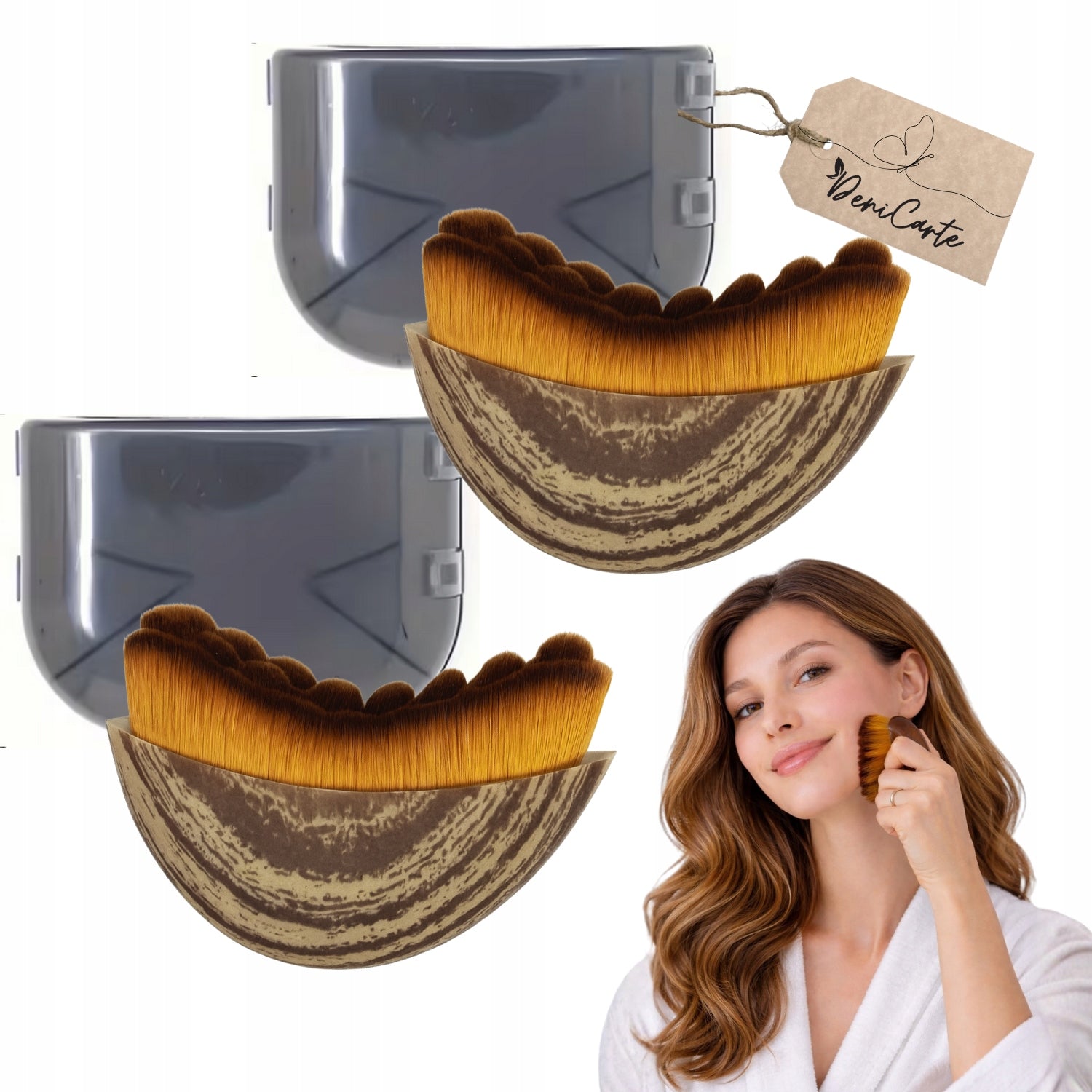 2x Lymphatic Neck Face Drainage Massager Contour Lymphatic Brush