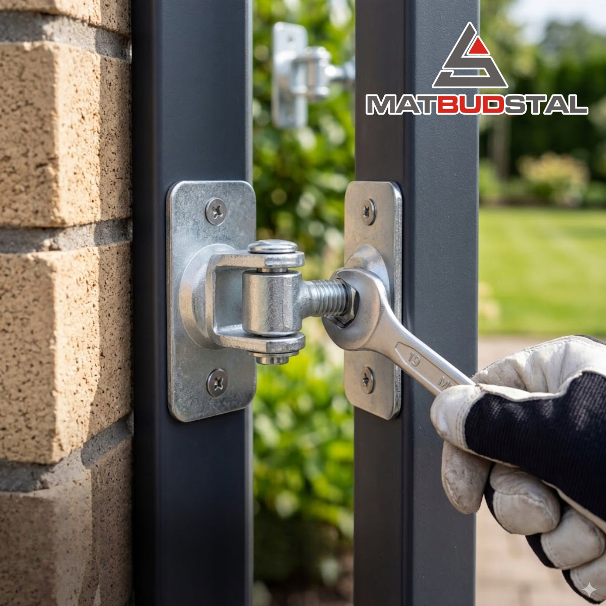 2x M12 Double Sided Adjustable Hinge for Gate Screwed ZINC SIGN Manufacturer code 61.087.12