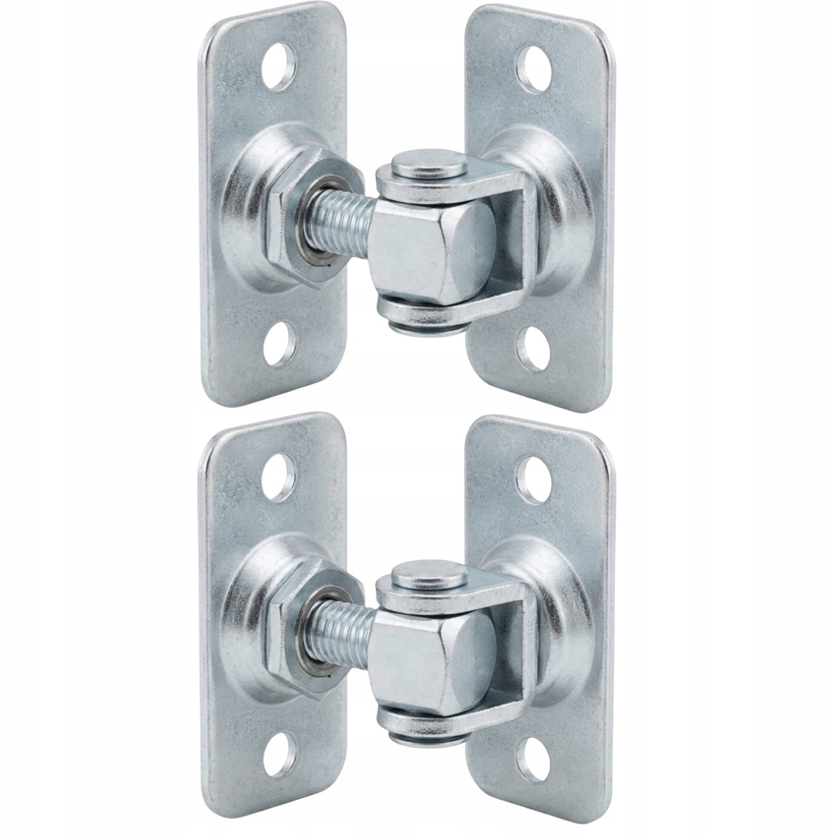 2x M12 Double Sided Adjustable Hinge for Gate Screwed ZINC SIGN