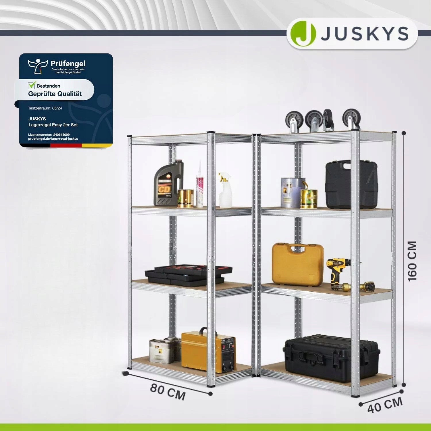 2x METAL STORAGE RACK 160x80x40CM 640KG BASEMENT WORKSHOP GARAGE Manufacturer no brand