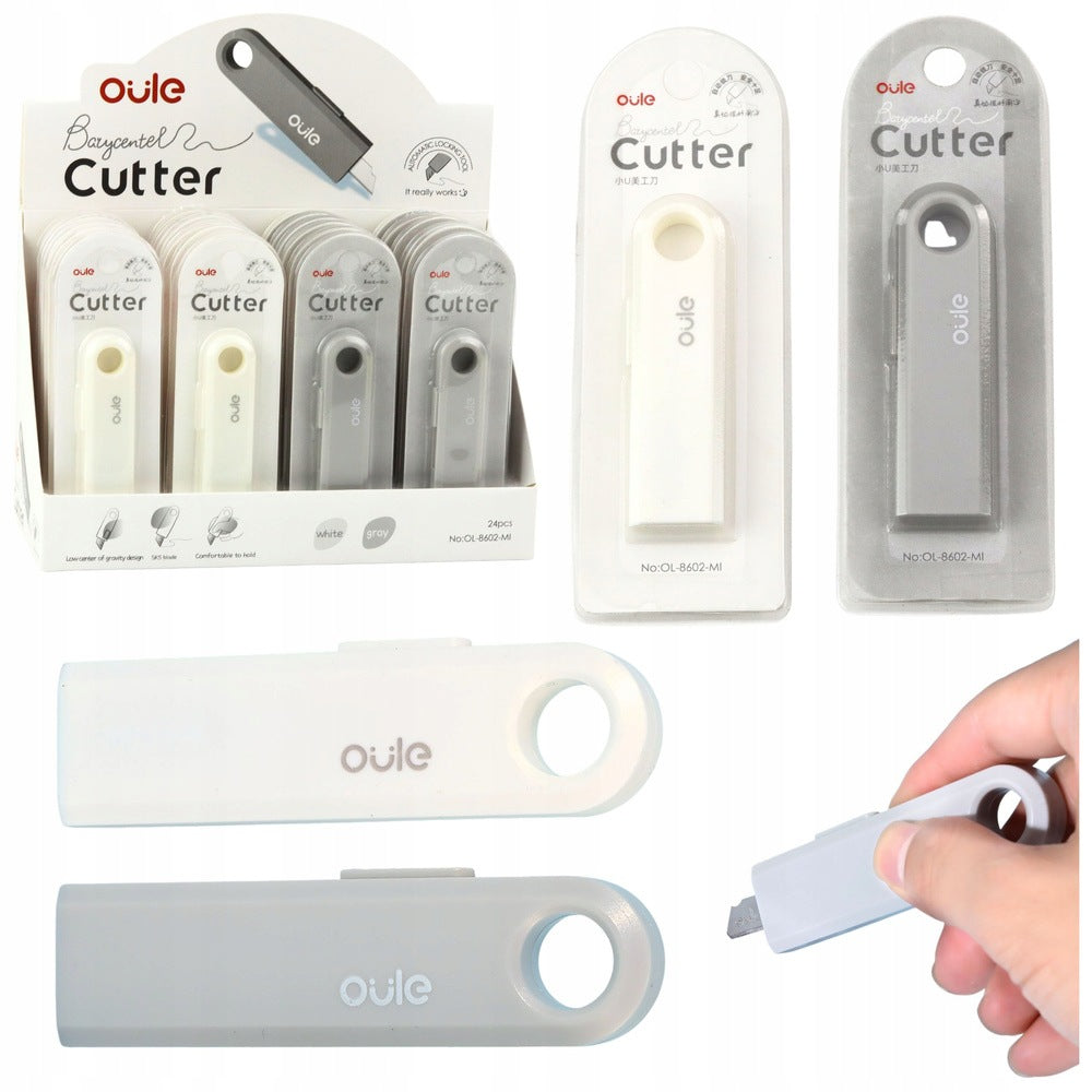 2x MINI RETRACTABLE KNIFE COMPACT FOR PAPER WALLPAPER FOIL BLADE BROKEN