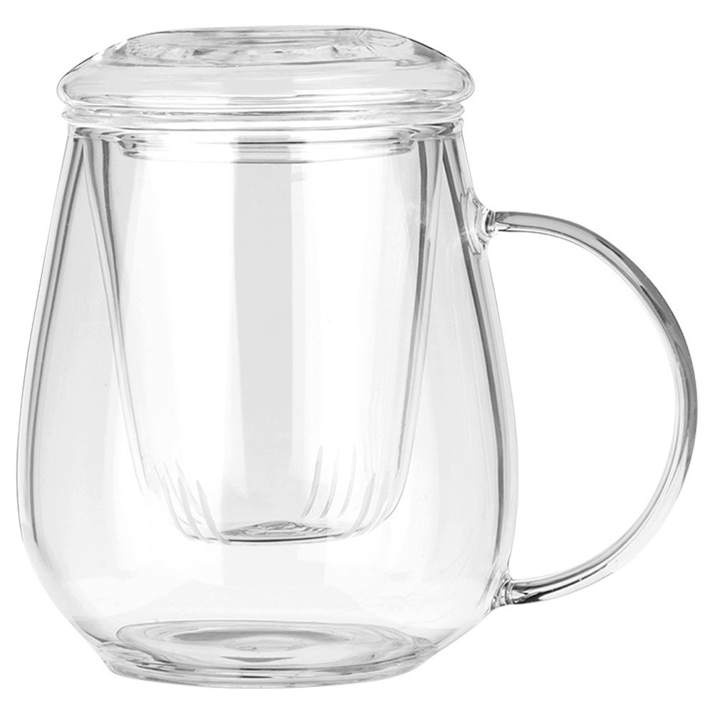 2x Mug WITH INFUSER lid glass infuser for tea herbs 530 ml Brand Vilde