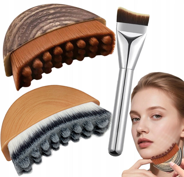 2x NECK FACE MASSAGE BRUSH LYMPHATIC DRAINAGE DRY+BRUSH FREEBIE