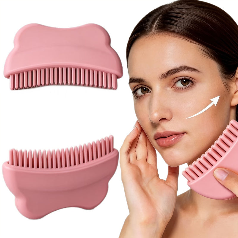 2x NECK FACE MASSAGE BRUSH Silicone Massage Lymphatic Drainage 2pcs