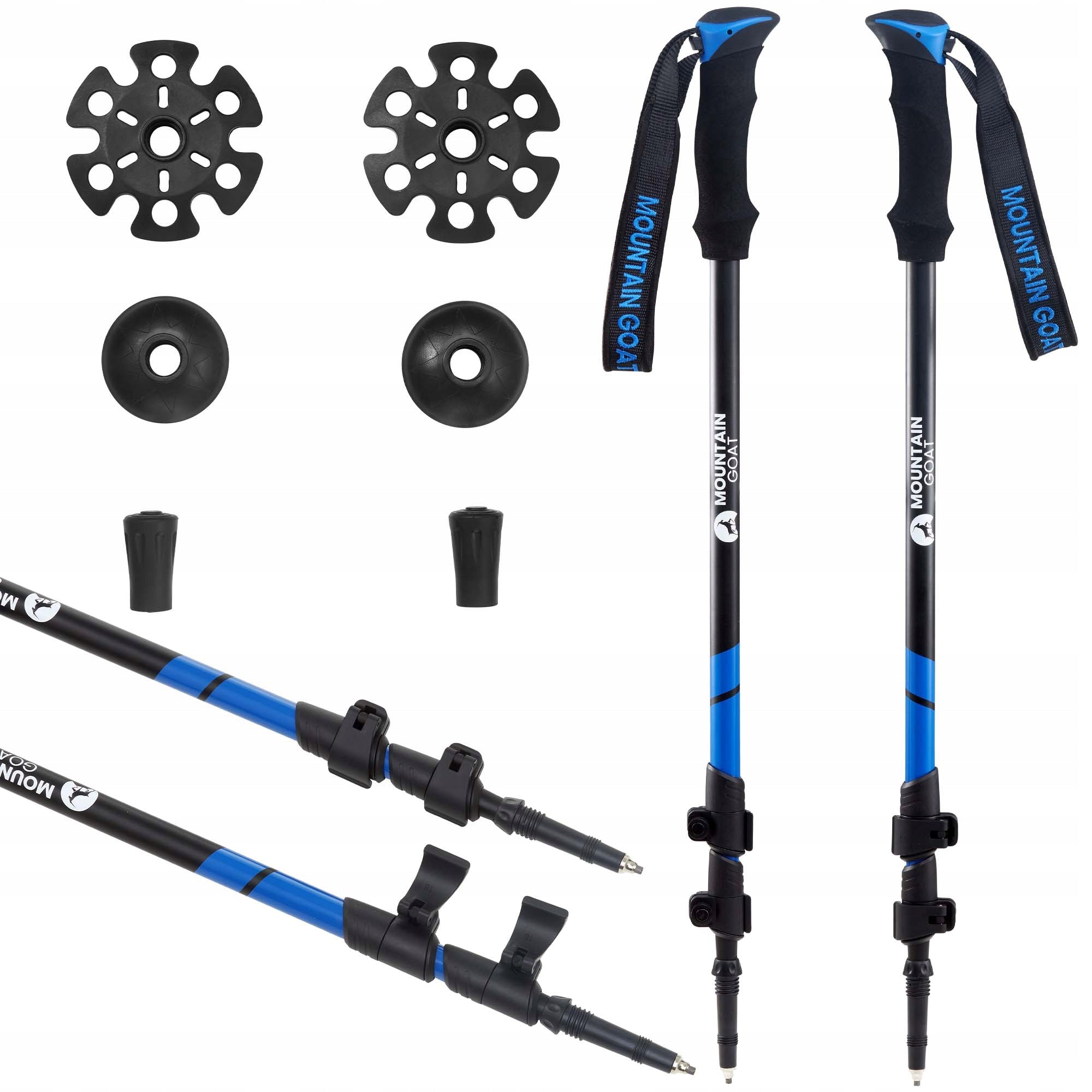 2x NORDIC WALKING TREKKING POLES ADJUSTABLE FOR WALKING