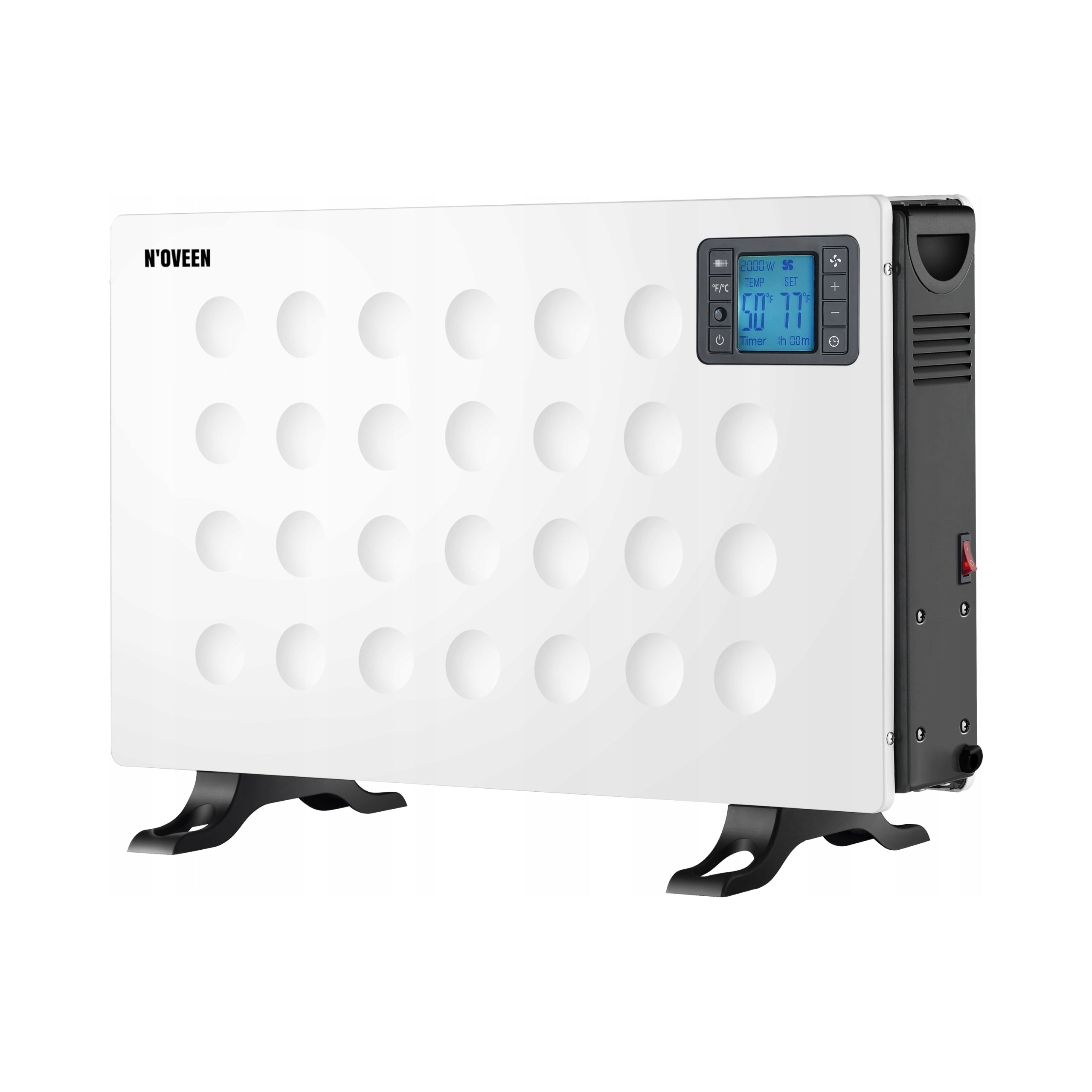 2x NOVEEN CH8000 LCD Smart Convector Heater, White