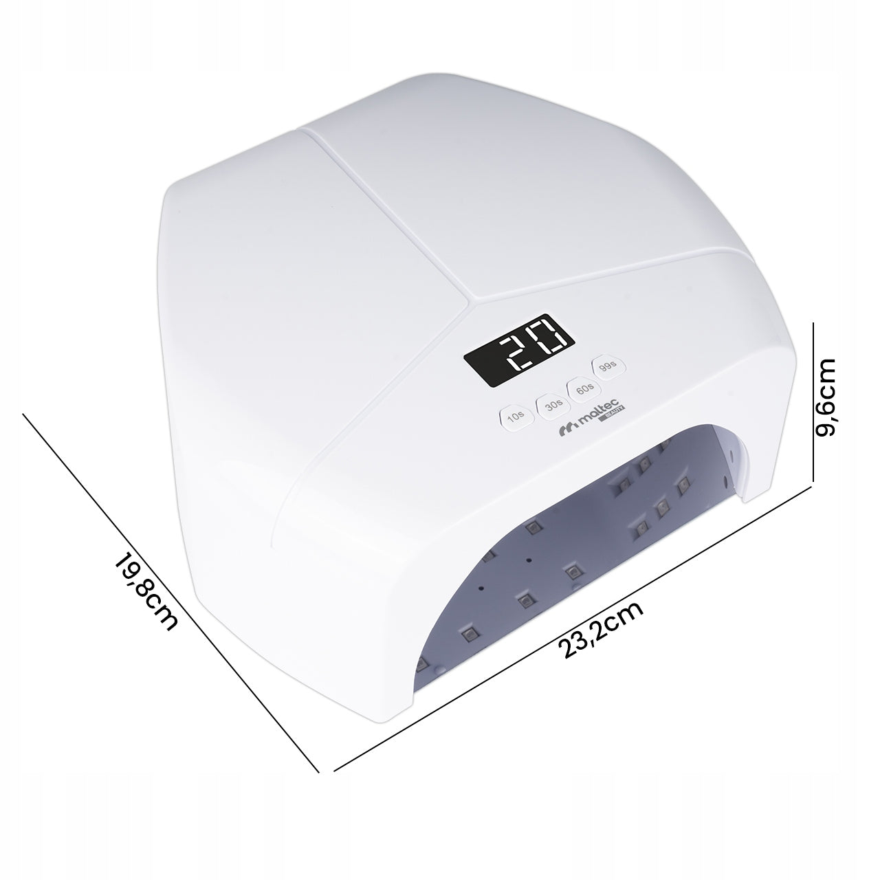 2x Nail Lamp Uv Dual Led For Hybrids Zeli Manicure Pedicure 268w Lust Brand Maltec