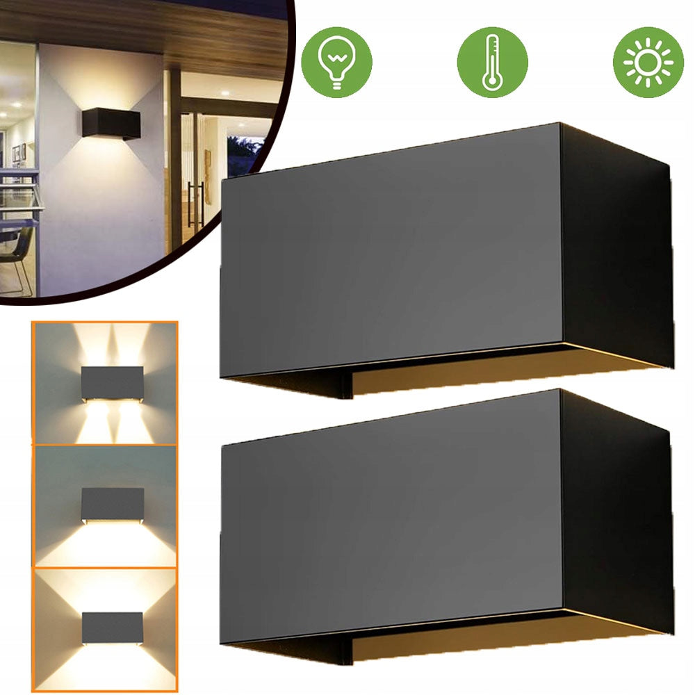 2x OUTDOOR WALL LAMP LED FACADE LAMP GARDEN WALL IP65 ADJUSTMENT