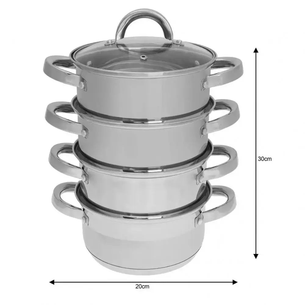 2x POT FOR STEAM KLAUSBERG 5 ELEMENT. 18cm KB-7137 Capacity 2.5 l