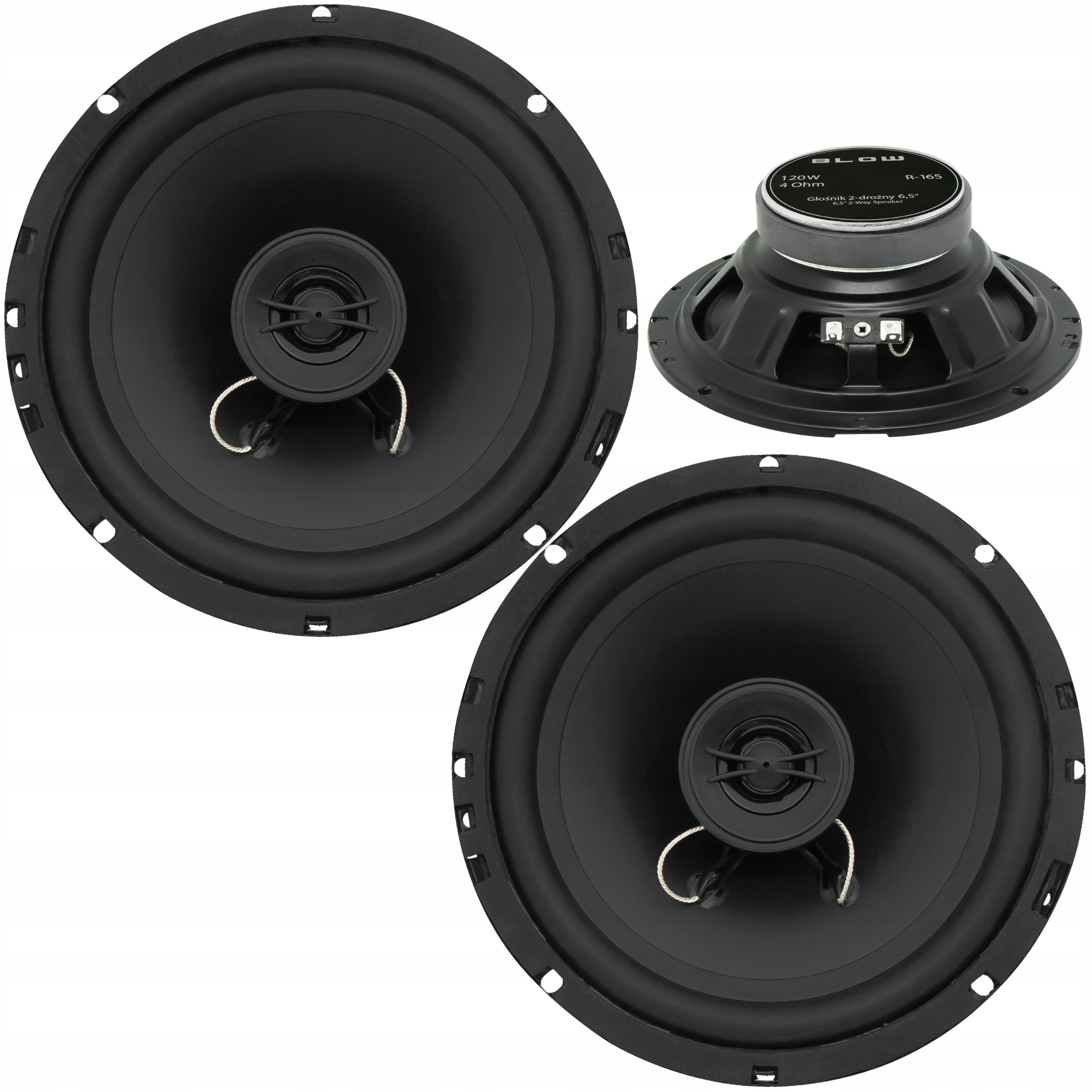 2x POWERFUL CAR SPEAKERS 120W 165 MM BLOW TWO-WAY 16,5CM SET