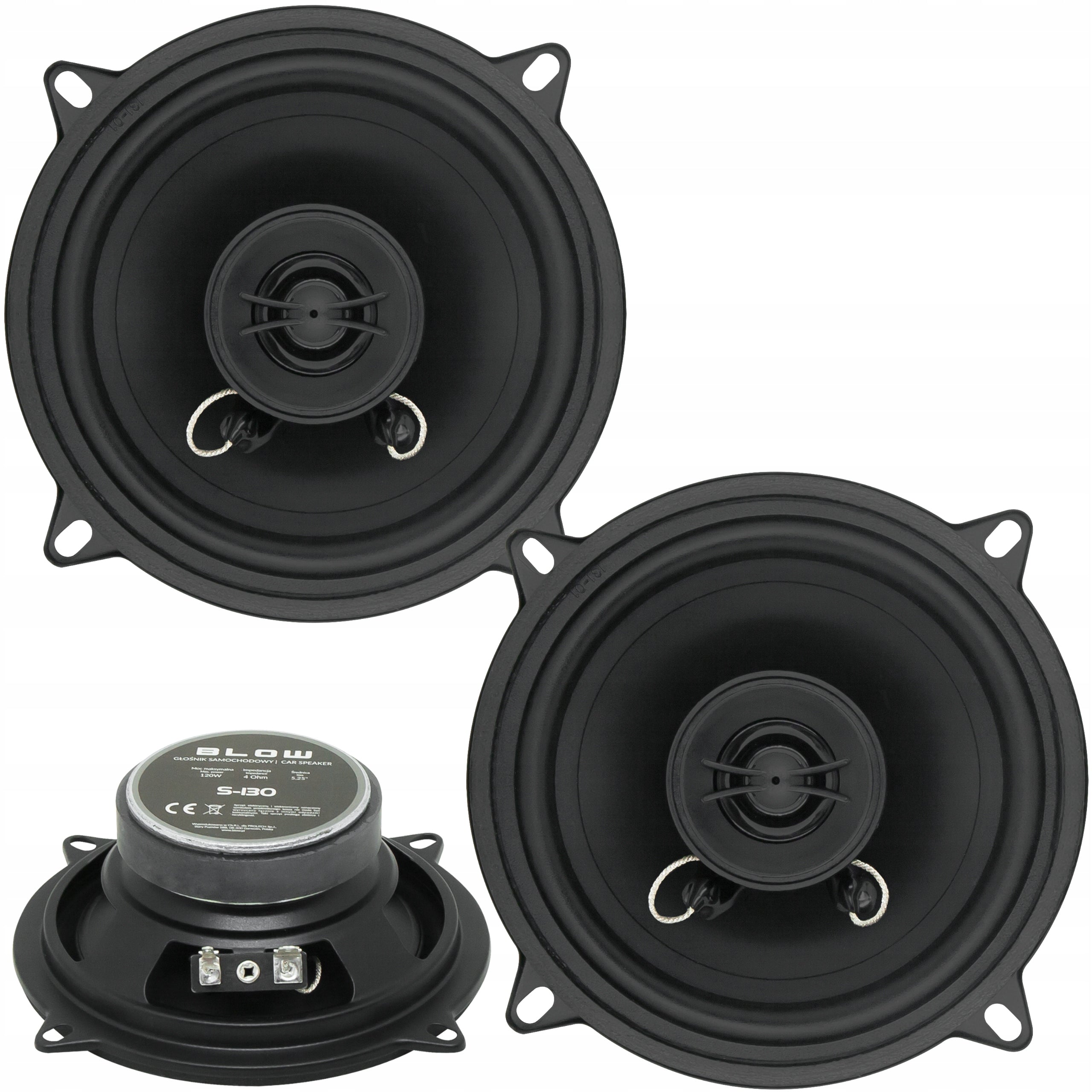 2x POWERFUL TWO-WAY CAR SPEAKER BLOW 120W 130mm 13cm