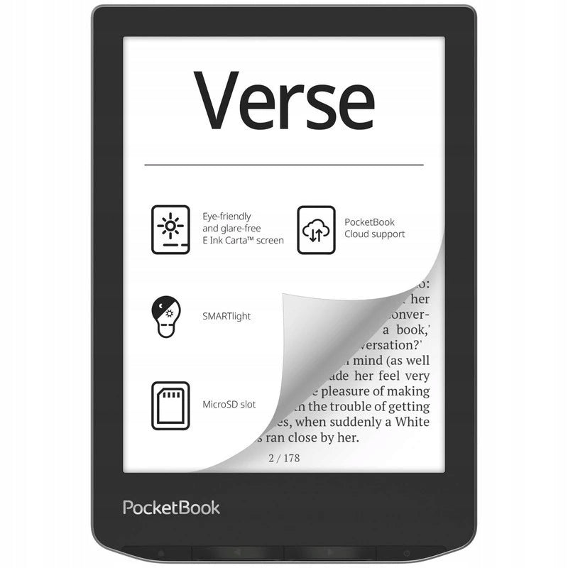 2x PocketBook Verse 629 6" 8GB Wi-Fi Mist Gray E-Book Reader Color gray