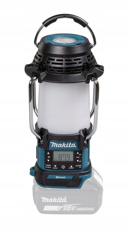 2x RADIO RECEIVER WITH LAMP AND FLASHLIGHT 18V FM BLUETOOTH USB