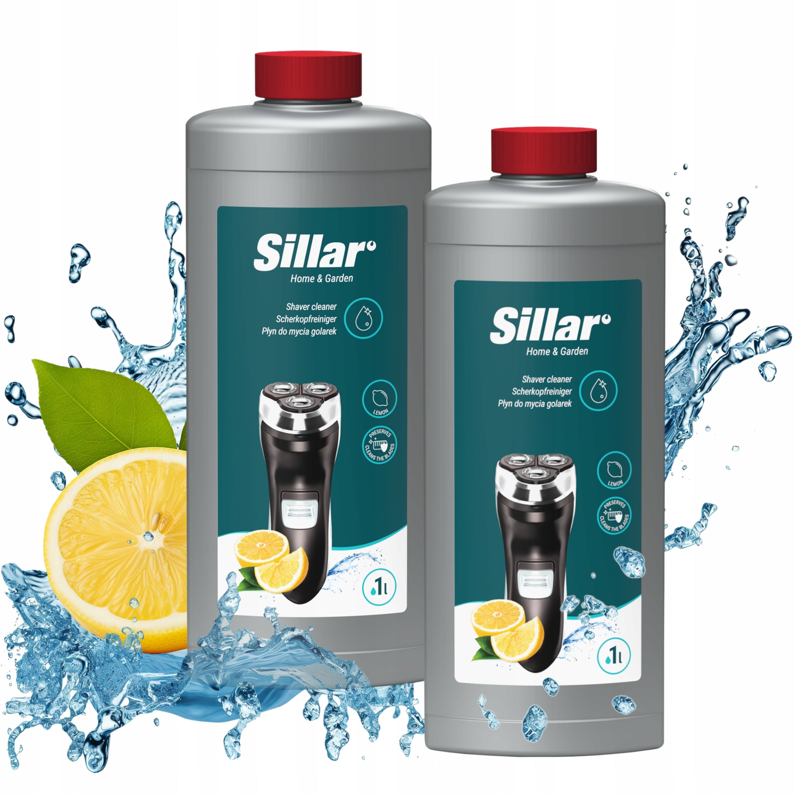 2x SILLAR SHAVER CLEAN LEMON BLADE HEAD SHAVERS CLEAN LEMON