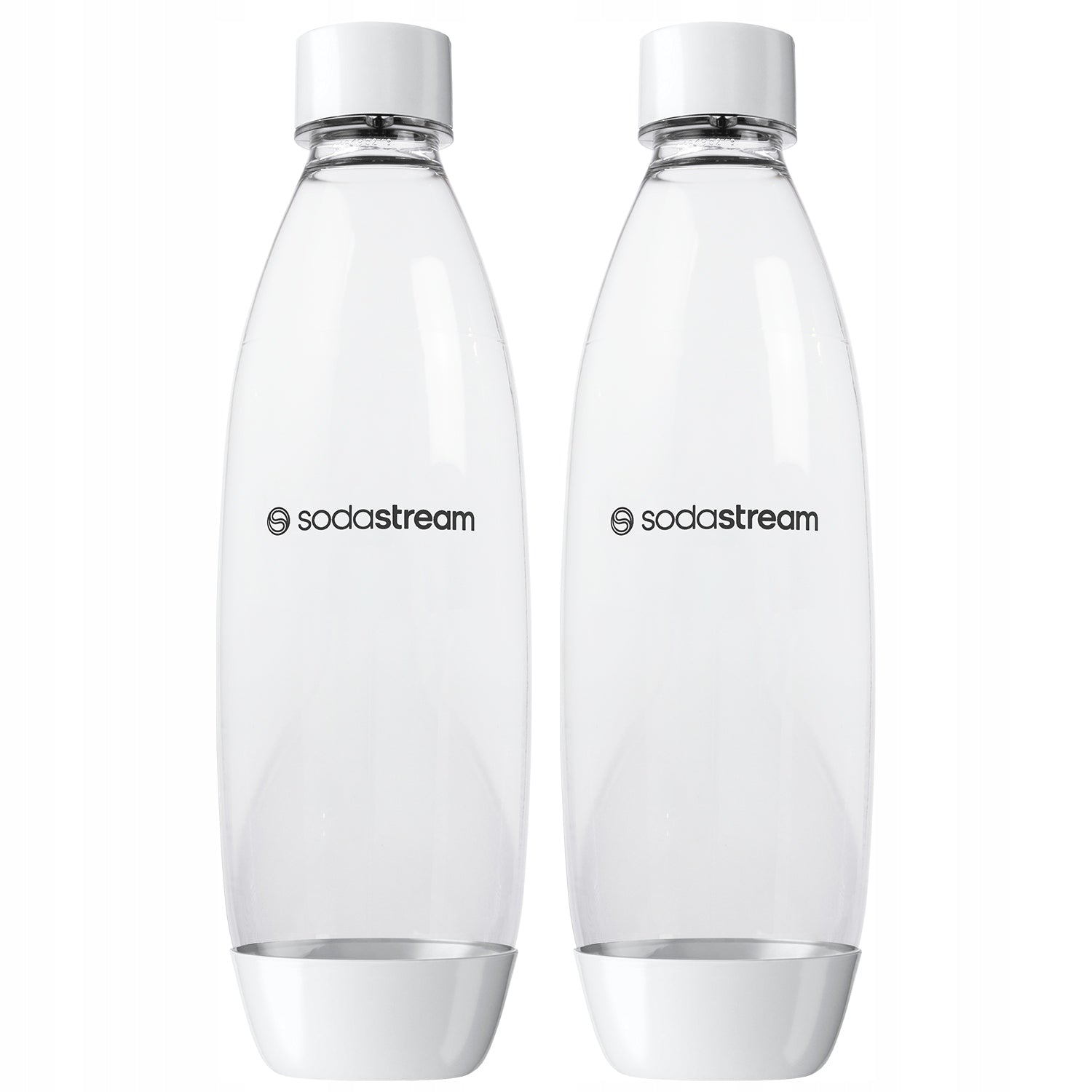 2x SODASTREAM BOTTLES FOR DISHWASHER WHITE 1L FUSE FOR WATER SATURATOR