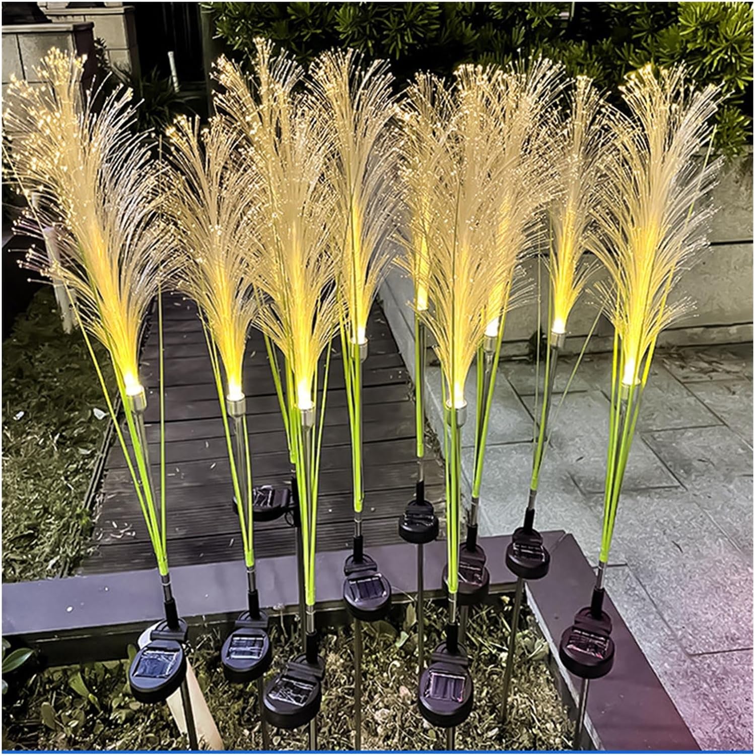2x SOLAR GARDEN LAMP LED PAMPAS GRASS GLOWING TORCH Brand Przydasie.pl