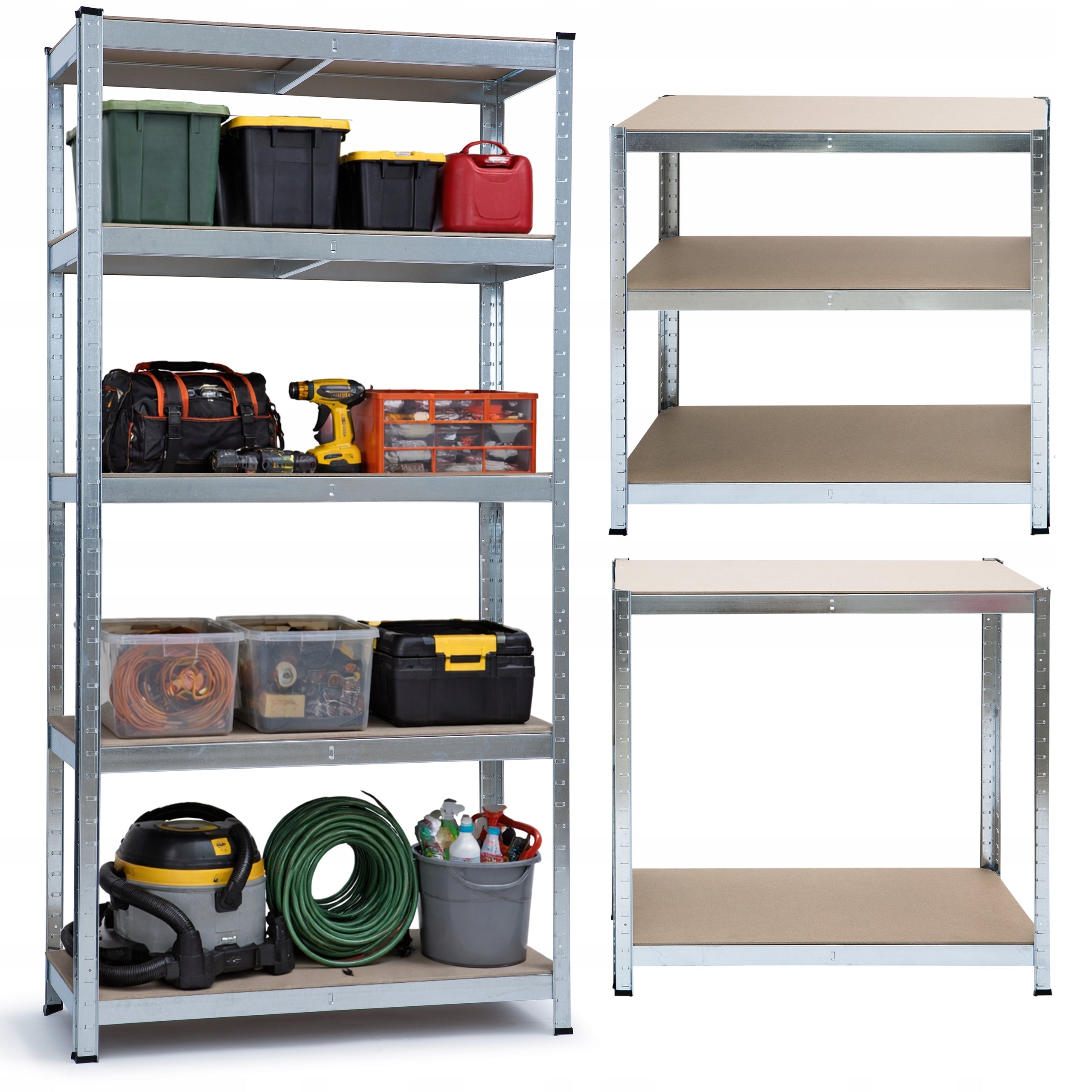 2x STORAGE RACK METAL BASEMENT GARAGE STRONG 180x90x40 5 SHELVES Packaging status original