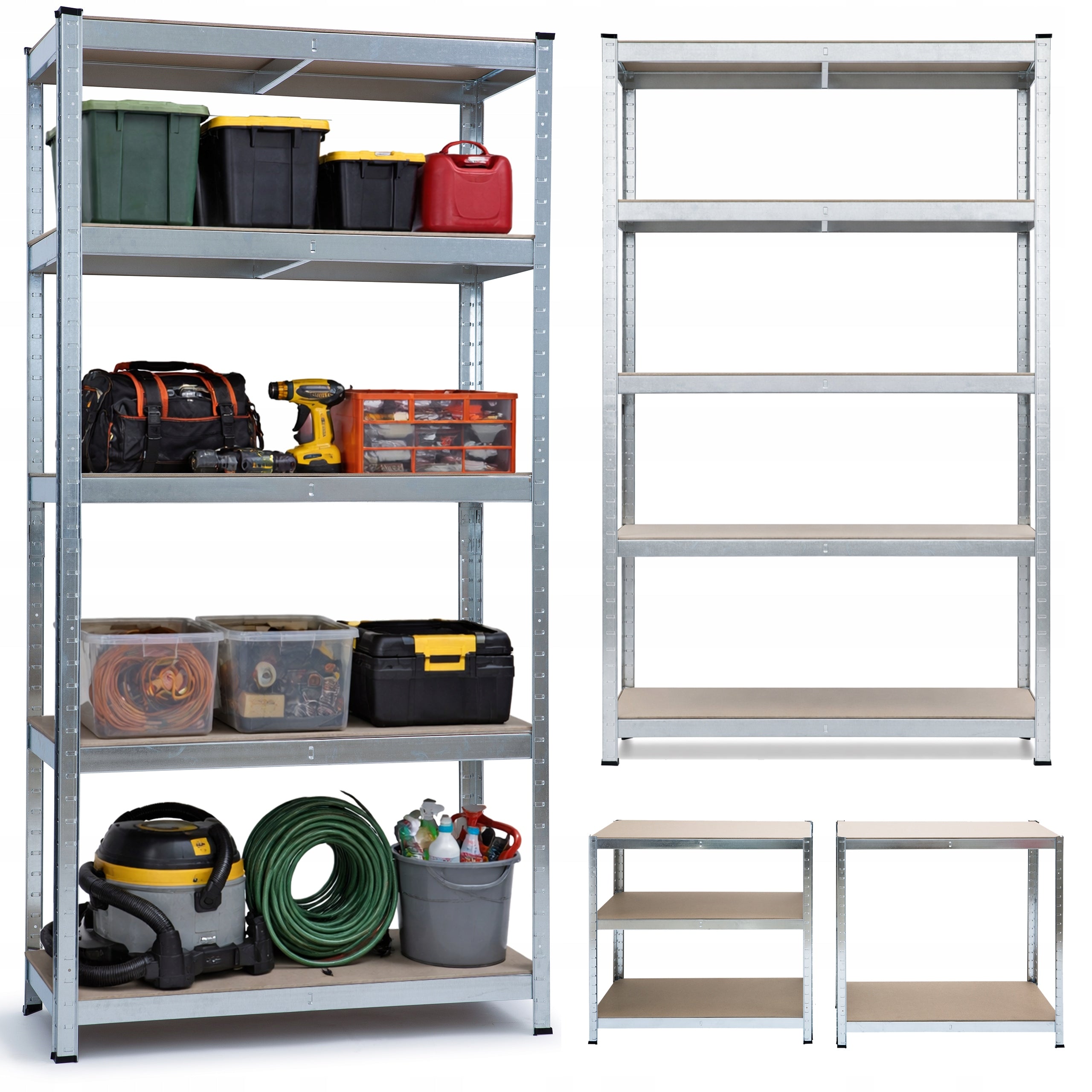 2x STORAGE RACK METAL BASEMENT GARAGE STRONG 180x90x40 5 SHELVES