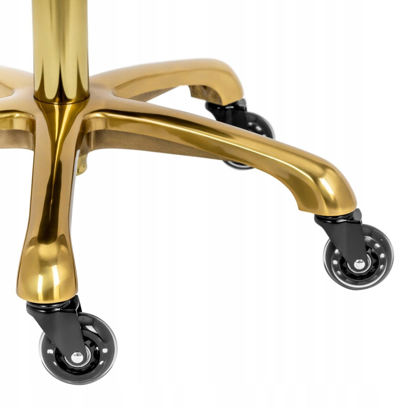 2x Saddle cosmetic stool on wheels up to 150 kg YORK - white PLN Model PHYSA YORK WHITE_GOLD
