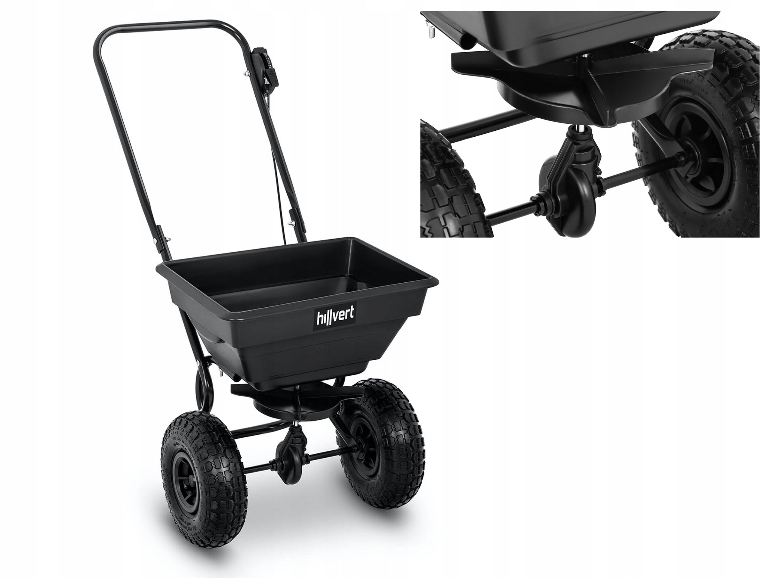 2x Seed spreader for sand salt grass fertilizers 14 l