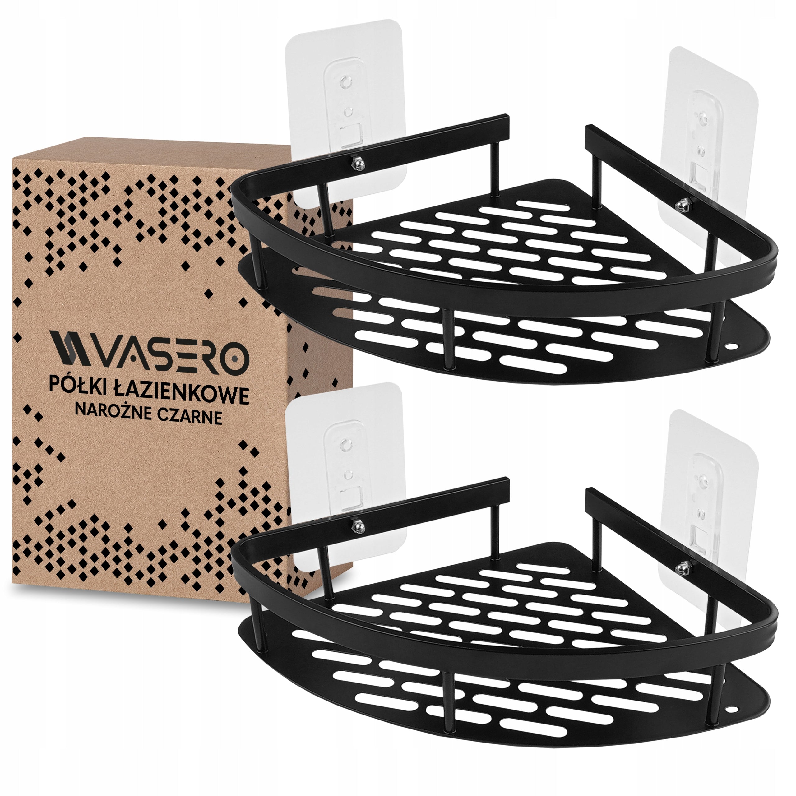 2x Shower Shelf Hanging Self Adhesive Wall LOFT Bathroom Shower