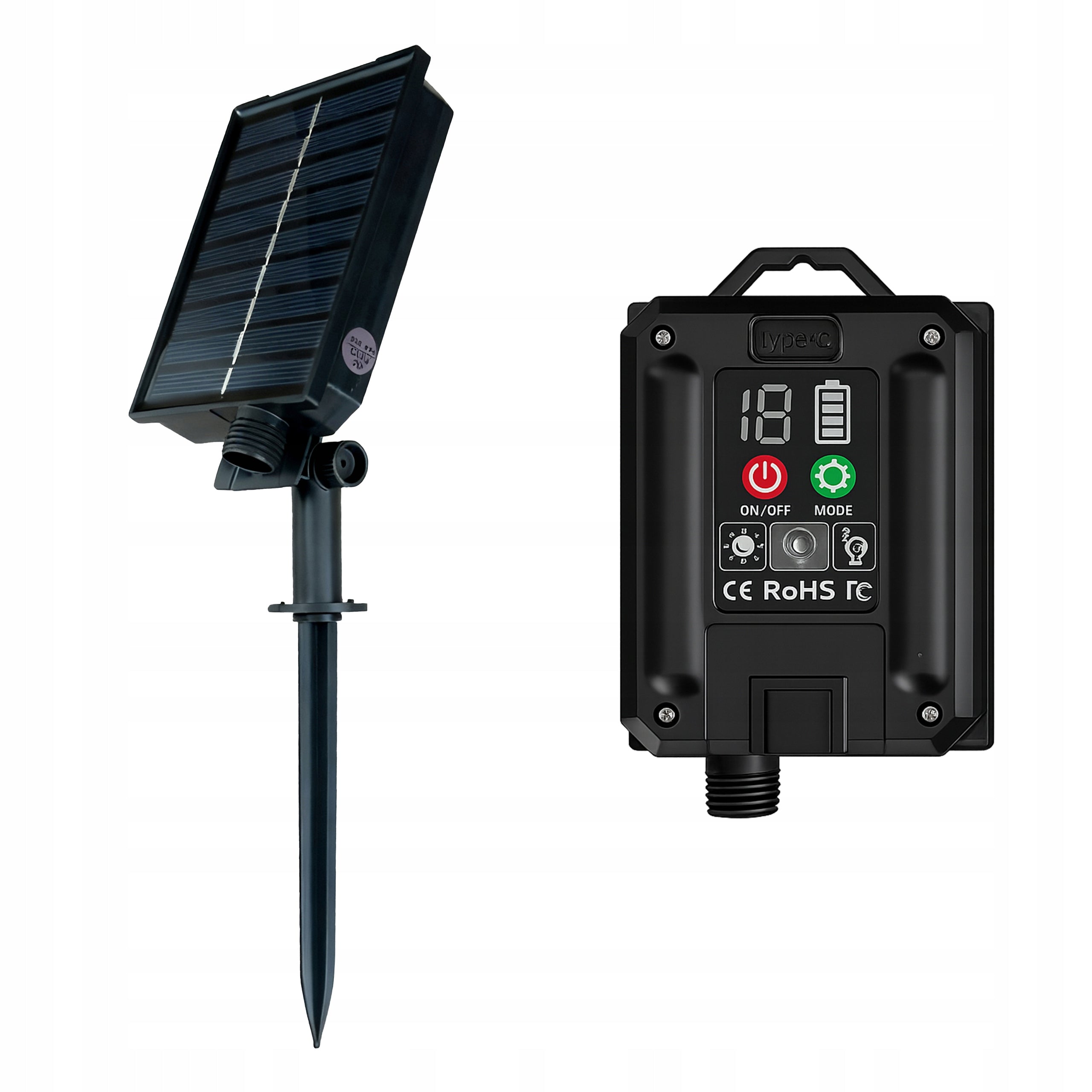2x Solar Garden Lamp Punched Ground 3000K Outdoor Ground Remote Control Manufacturer code 2x Lampa Solarna Ogrodowa Wbijana Naziemna