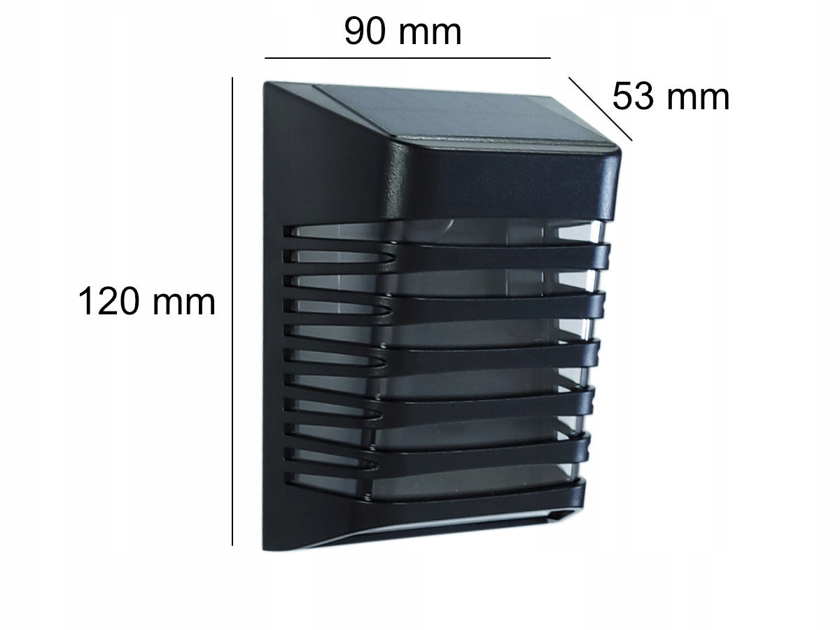 2x Solar LED Facade Outdoor Wall Lamp Power supply solar