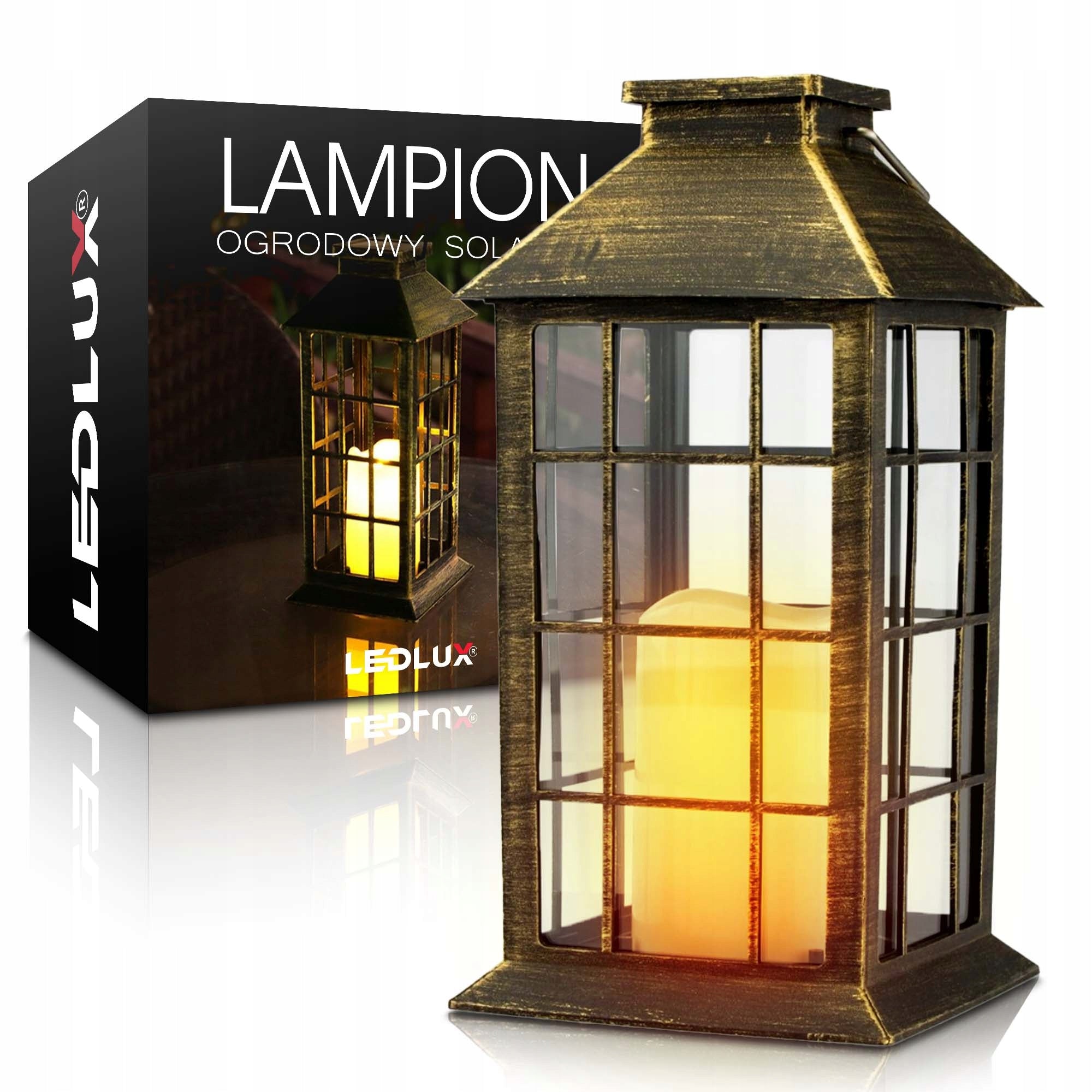 2x Solar Lamp Garden Lantern LED SOLAR Lantern Snitch Packaging status original