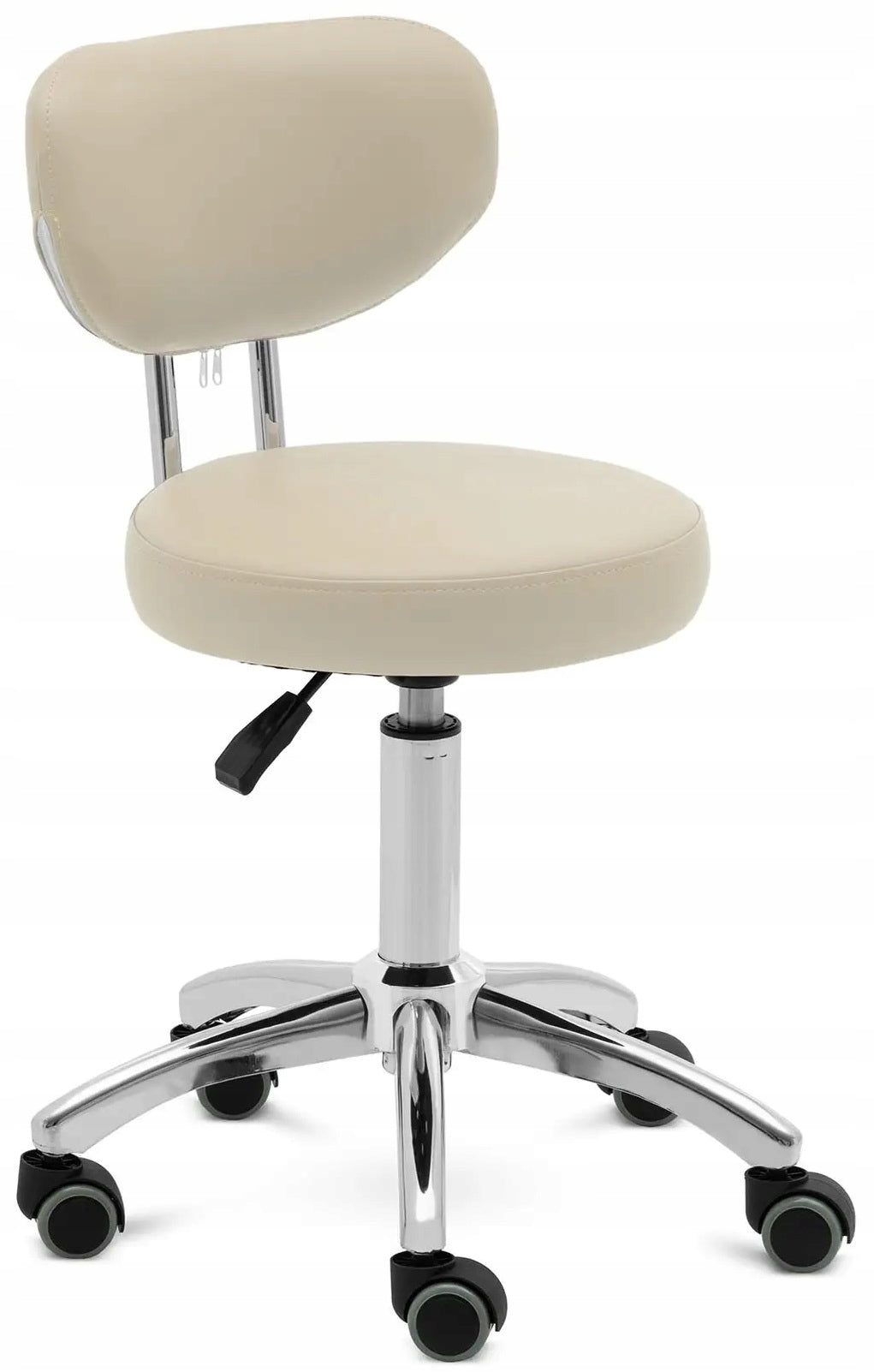 2x Swivel cosmetic chair with backrest on wheels 46-60 cm ASCONA - cie