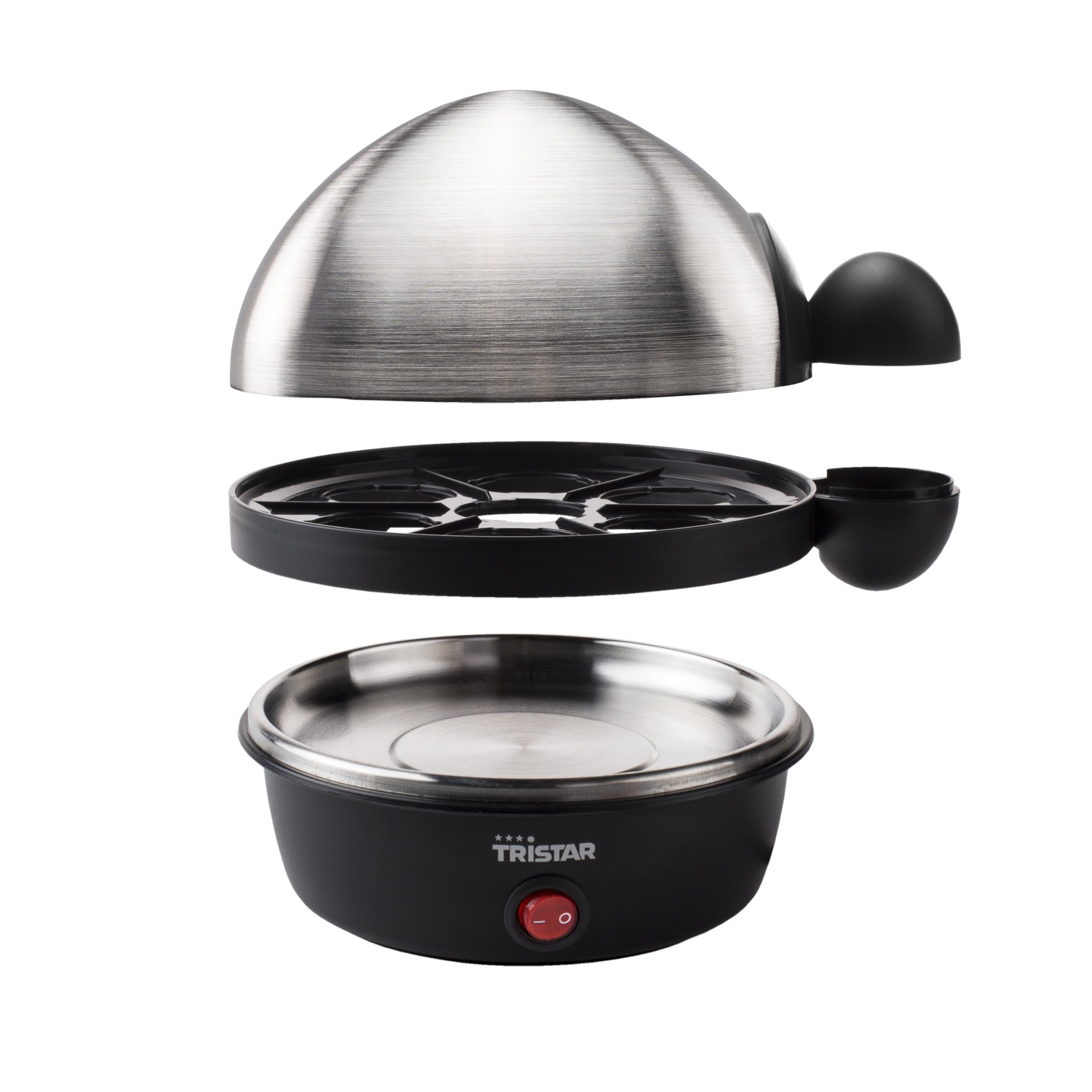 2x Tristar Egg Boiler EK-3076 Black, Stainless Steel Lid Eggs capacity 7 Dominant color black