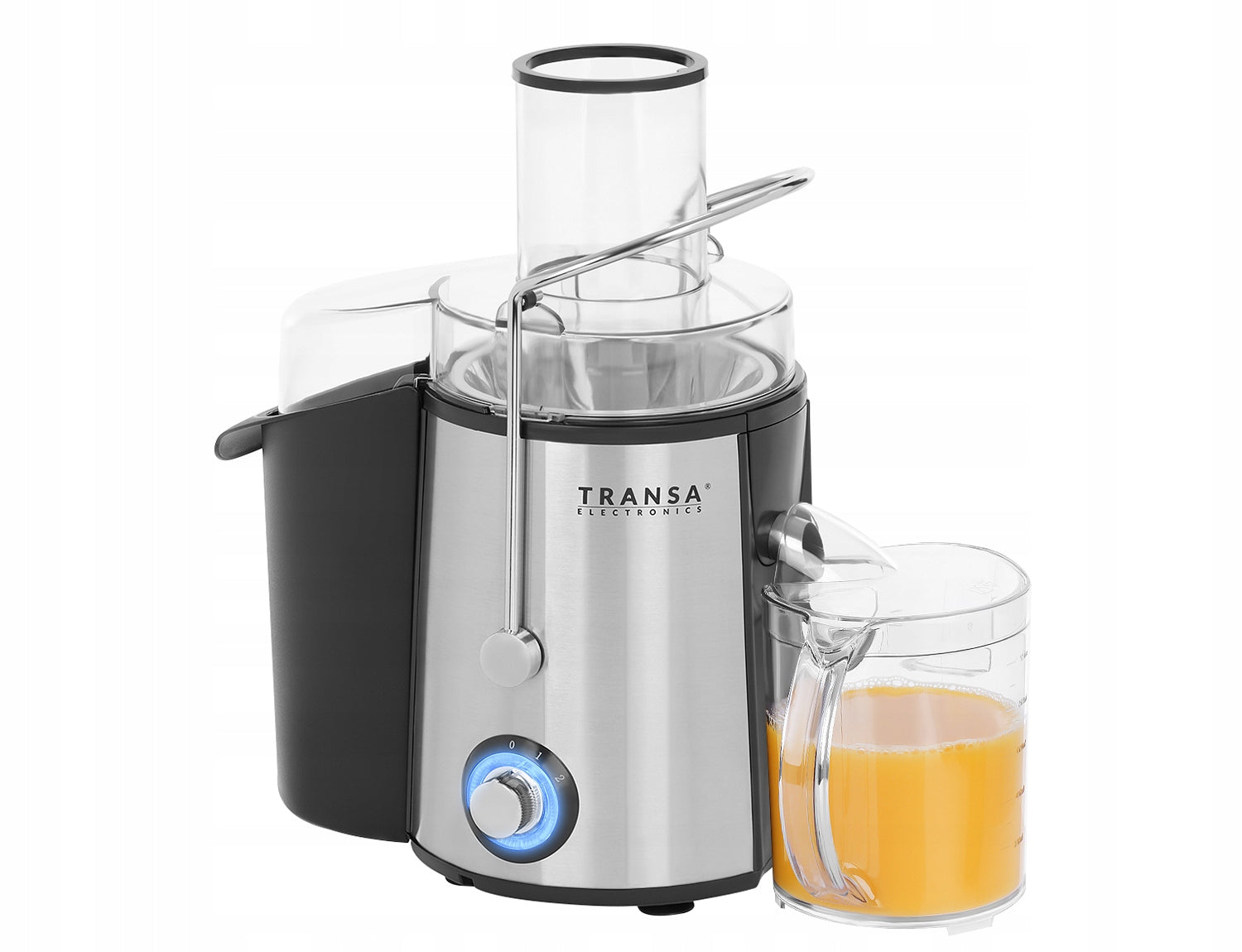 2x Vegetable and Fruit Juicer Transa Electronics Freshjuice Silver 140 Dominant color silver