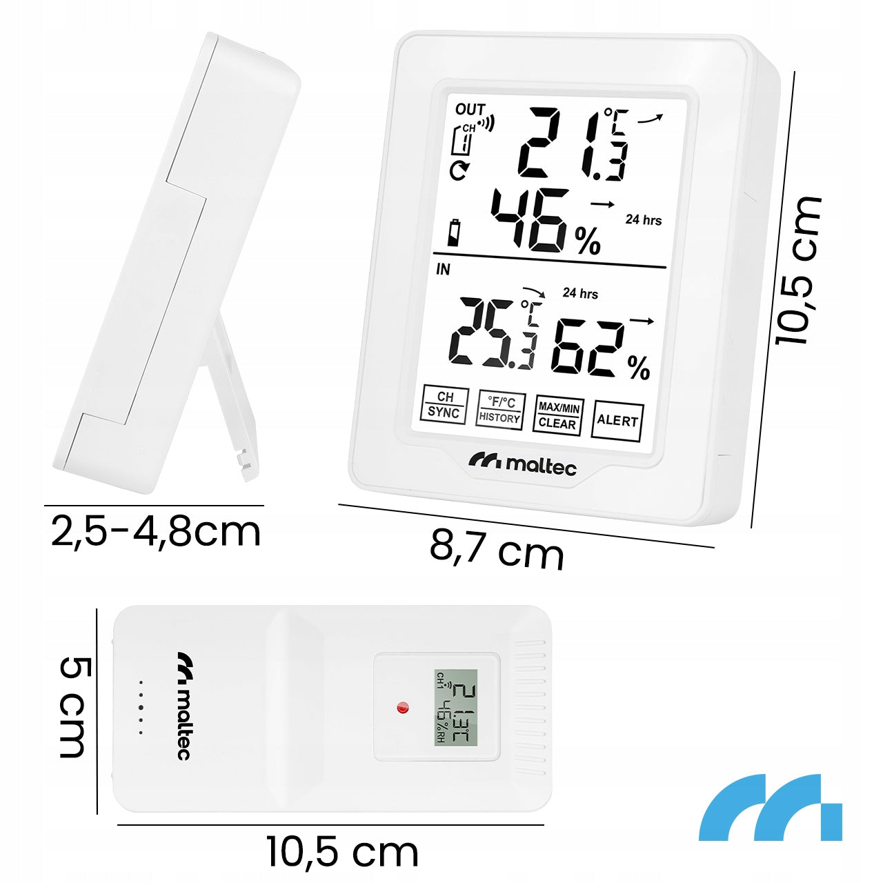 2x Weather Station Maltec Daily600m Model Daily600M