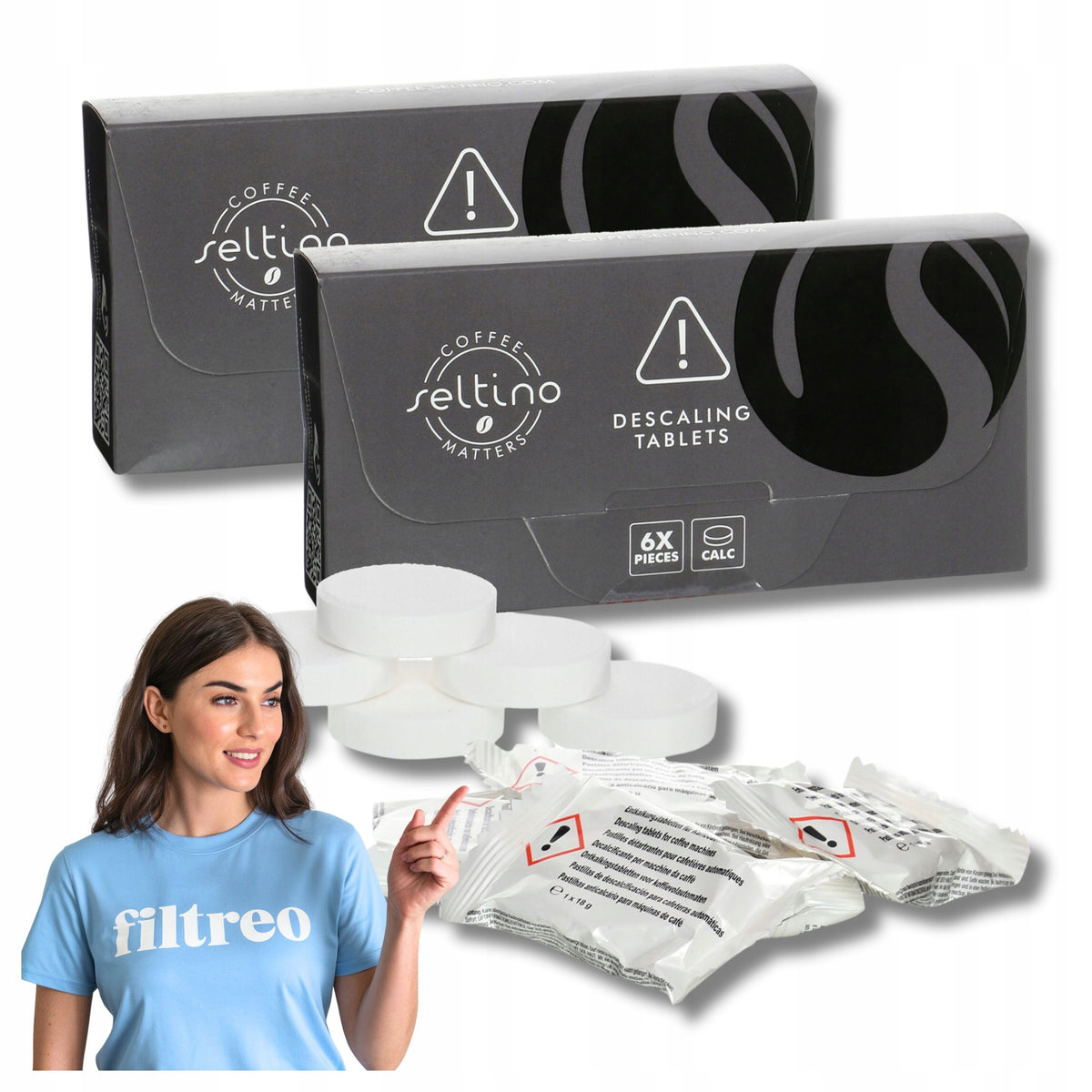 2x universal seltino descaling tablets for espresso machines high quality