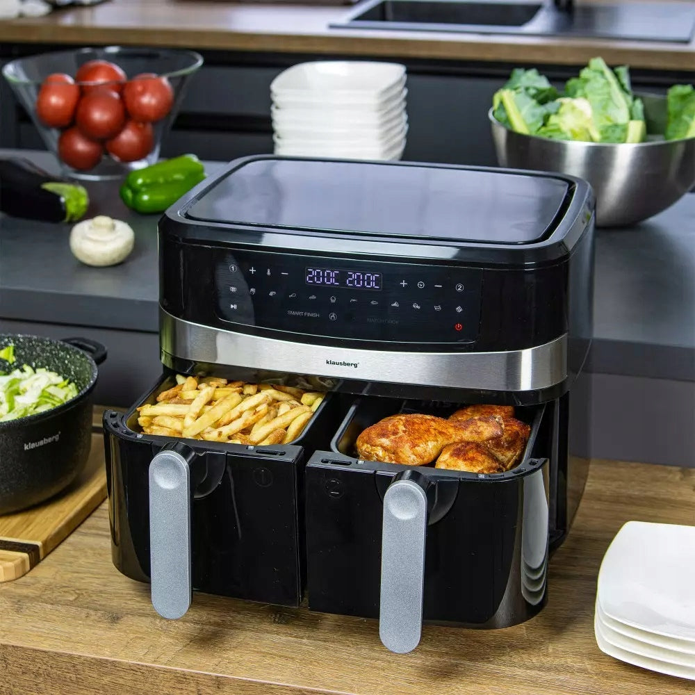 2x4,5L FAT FREE Fryer 9L AIR KLAUSBERG 2600w Brand Klausberg