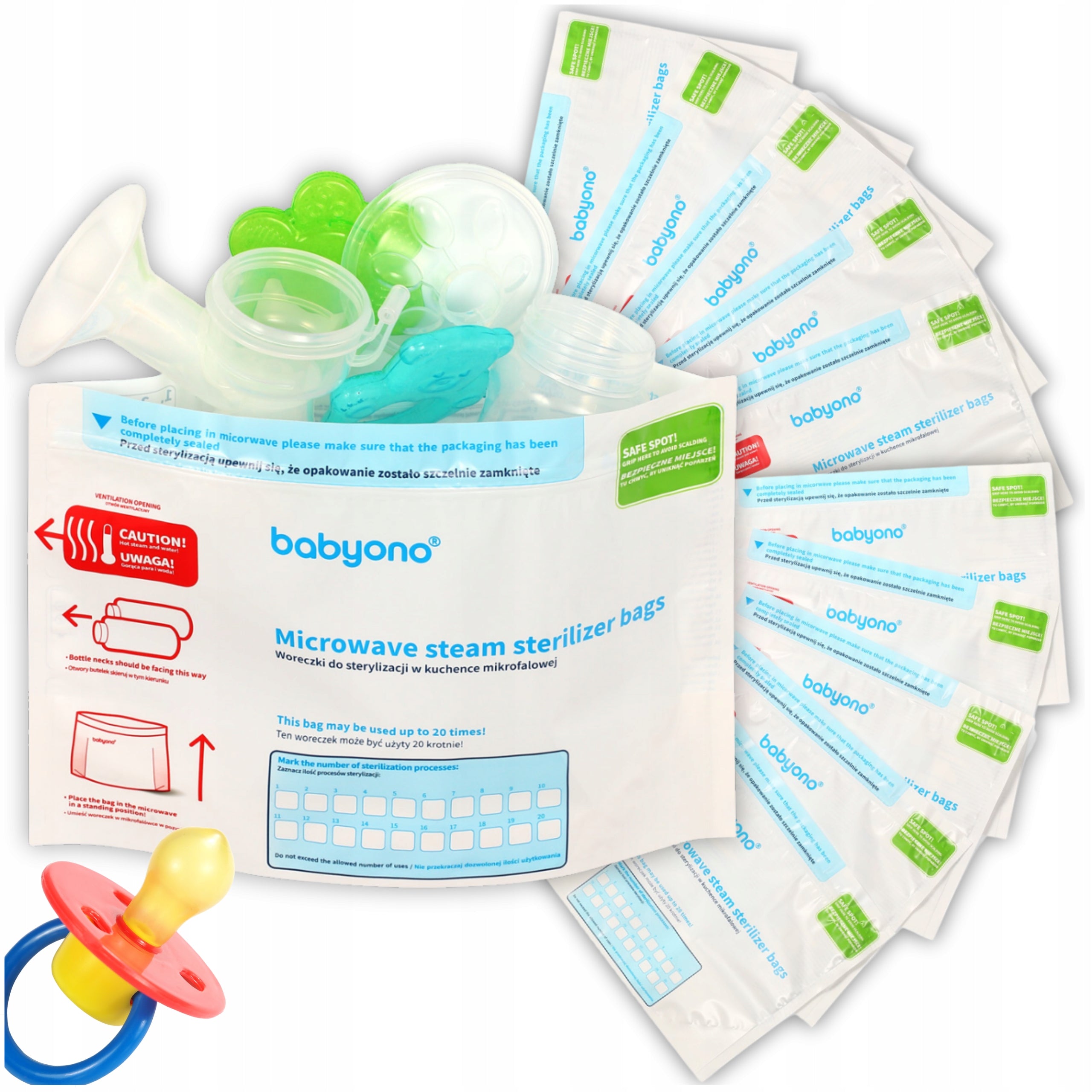 2x5pcs Microwave Sterilization Pouches for Teat Bottles EAN (GTIN) 5904341209106