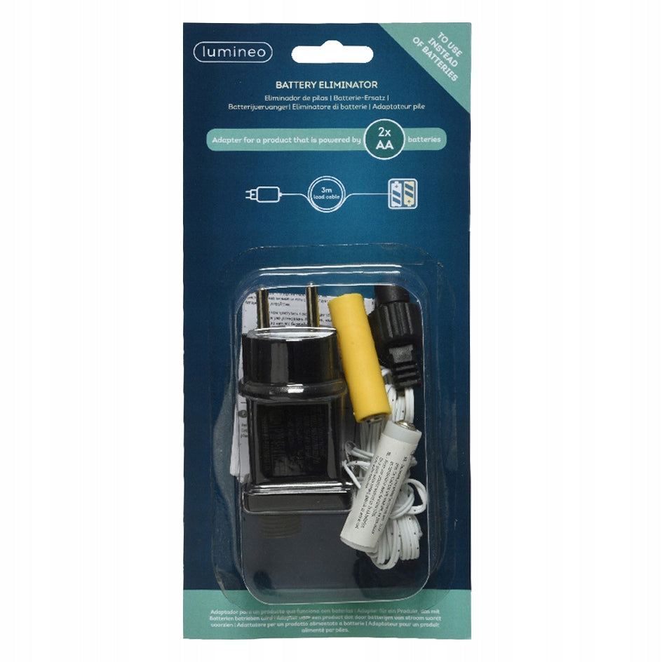 2xAA Battery Eliminator Power Adapter Cord for Lights
