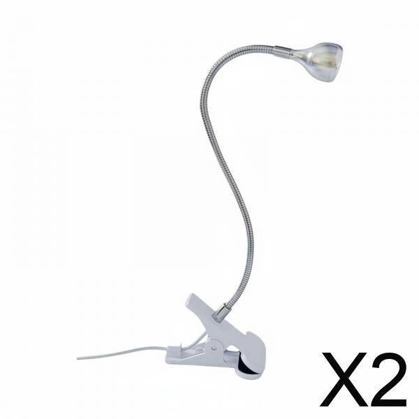 2xClip on Nail Lamp Multi Use Gooseneck Nail Curing Light for Manicurists