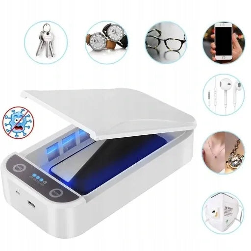 2xUV Sterilizer for Phone with Charging Tool Disinfection Container Packaging status original