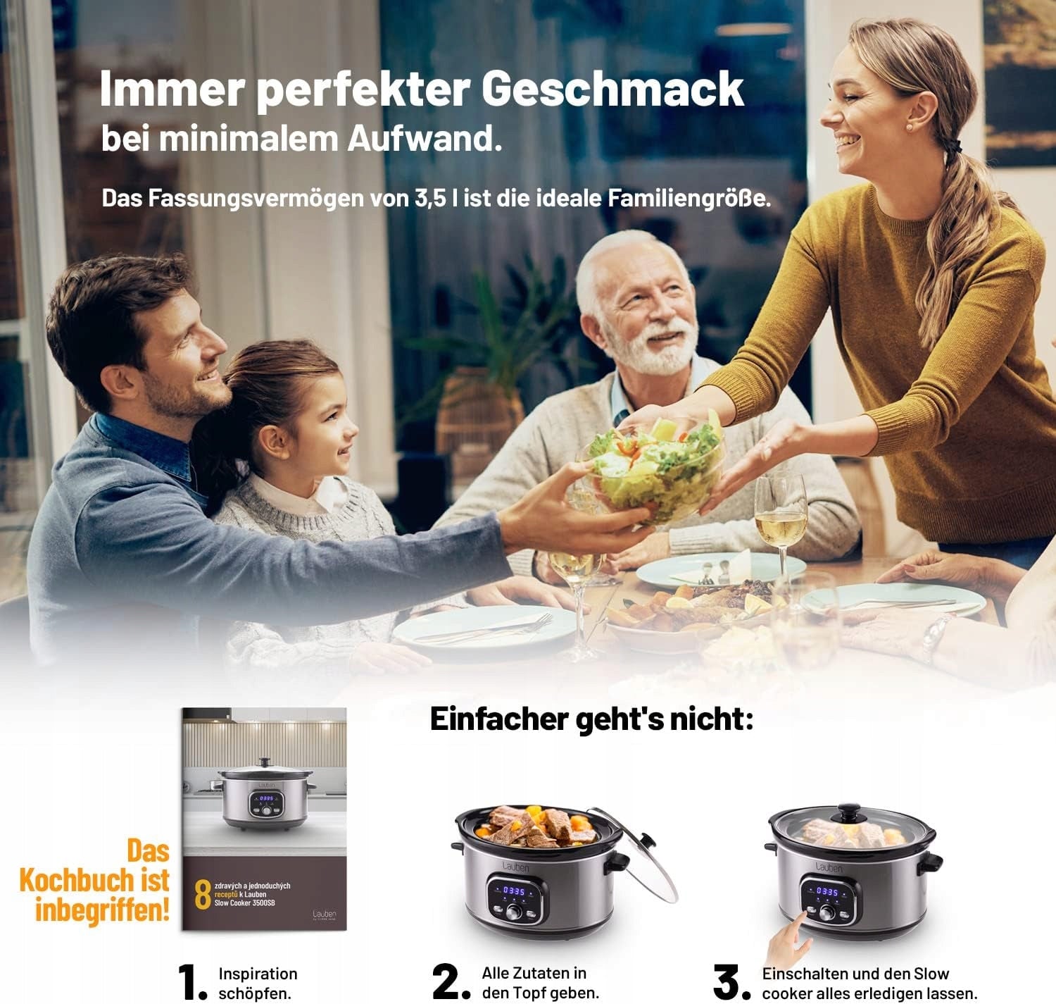 3,5L ELECTRIC SLOW COOKER WITH TIMER AND CERAMIC THERMEFFECT CARTRIDGE EAN (GTIN) 5903387652426