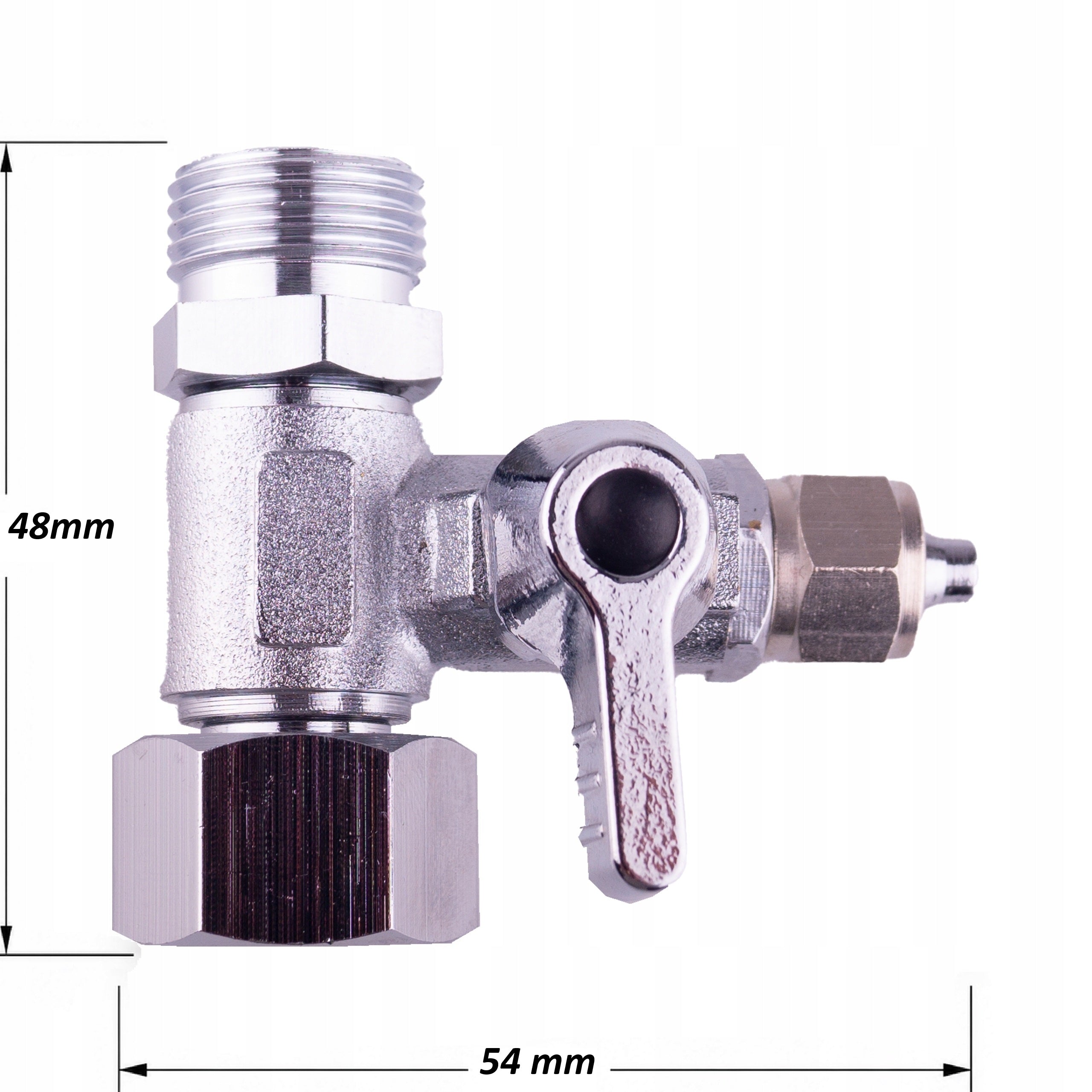 3/8 INCH CONNECTION WITH INTEGRATED VALVE FOR WATER FILTER, OSMOSIS, REFRIGERATOR Manufacturer code AP-BWF-06