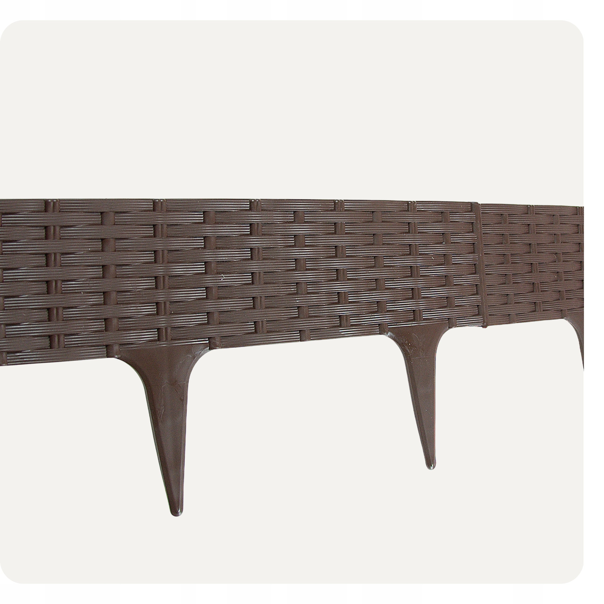 3,9 m Lawn edging Garden Band Palisade Garden Fence Brown Manufacturer code płotek ogrodowy 3,9 metra RATAN BRĄZOWA