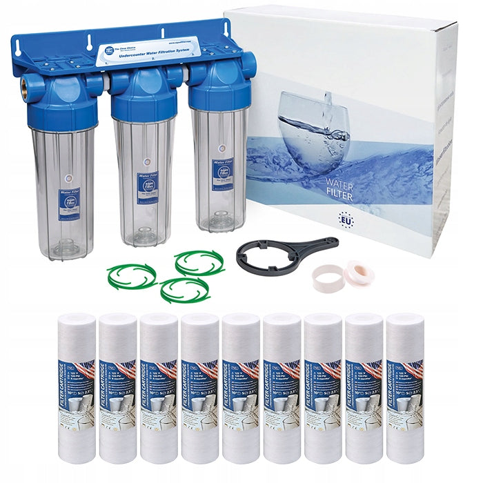 3-DEGREE WATER FILTER: MECHANICAL: SAND, SUSPENSION, WHOLE HOUSE - 1 INCH