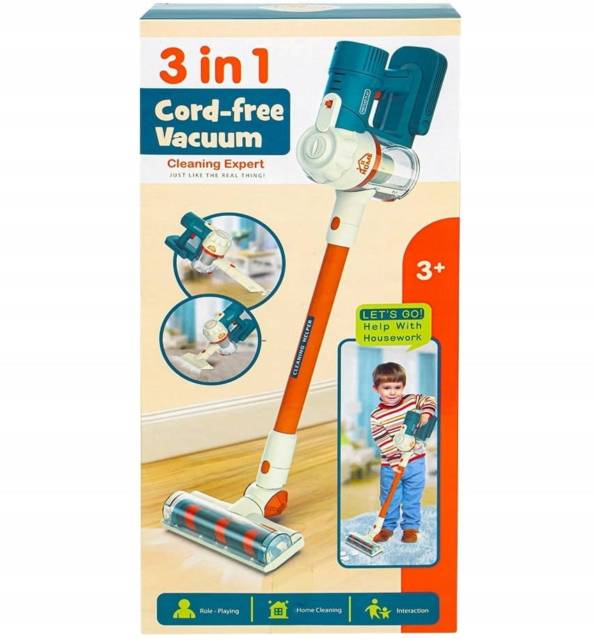 3-IN-1 BATTERY OPERATED VERTICAL VACUUM CLEANER FOR KIDS Manufacturer code sprzątanie mała gosposia